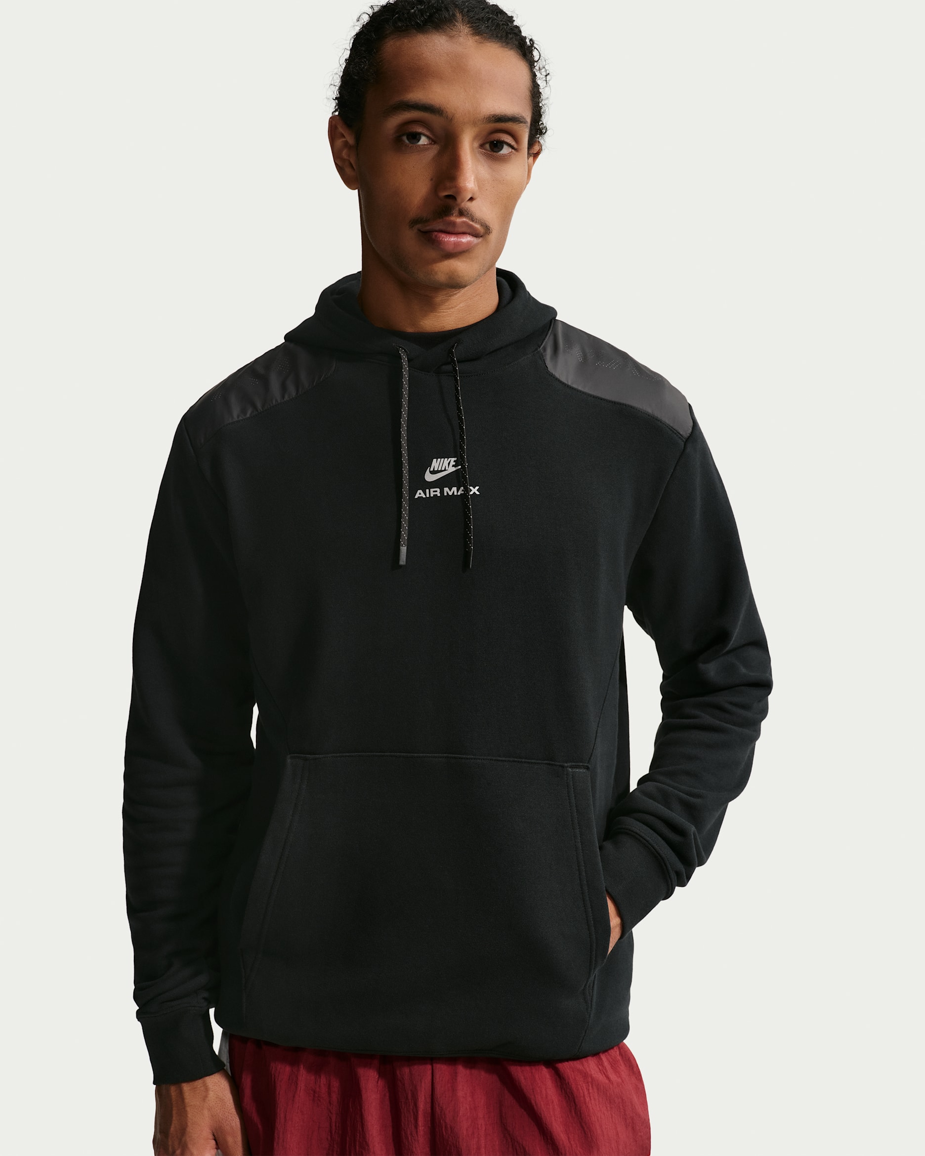 Sweat à capuche en tissu Fleece Nike Sportswear Air Max pour Homme - Noir/Noir/Blanc