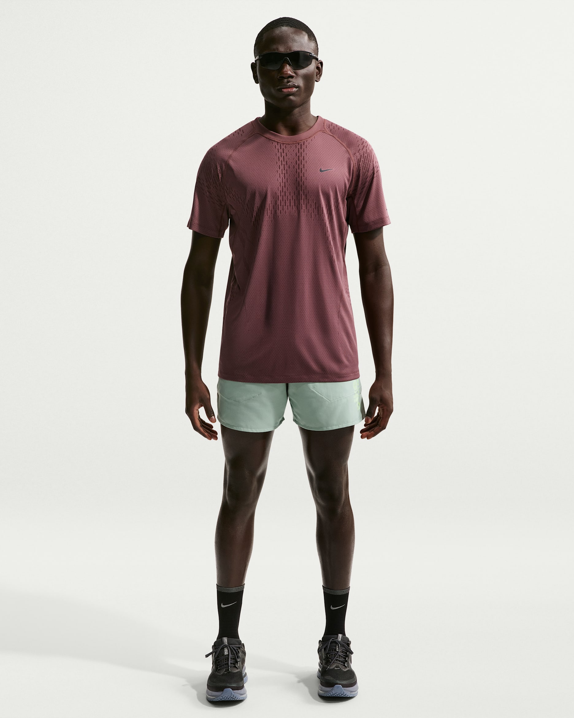 Nike Stride Men's Dri-FIT 5" Brief-Lined Running Shorts - Steam/Barely Volt