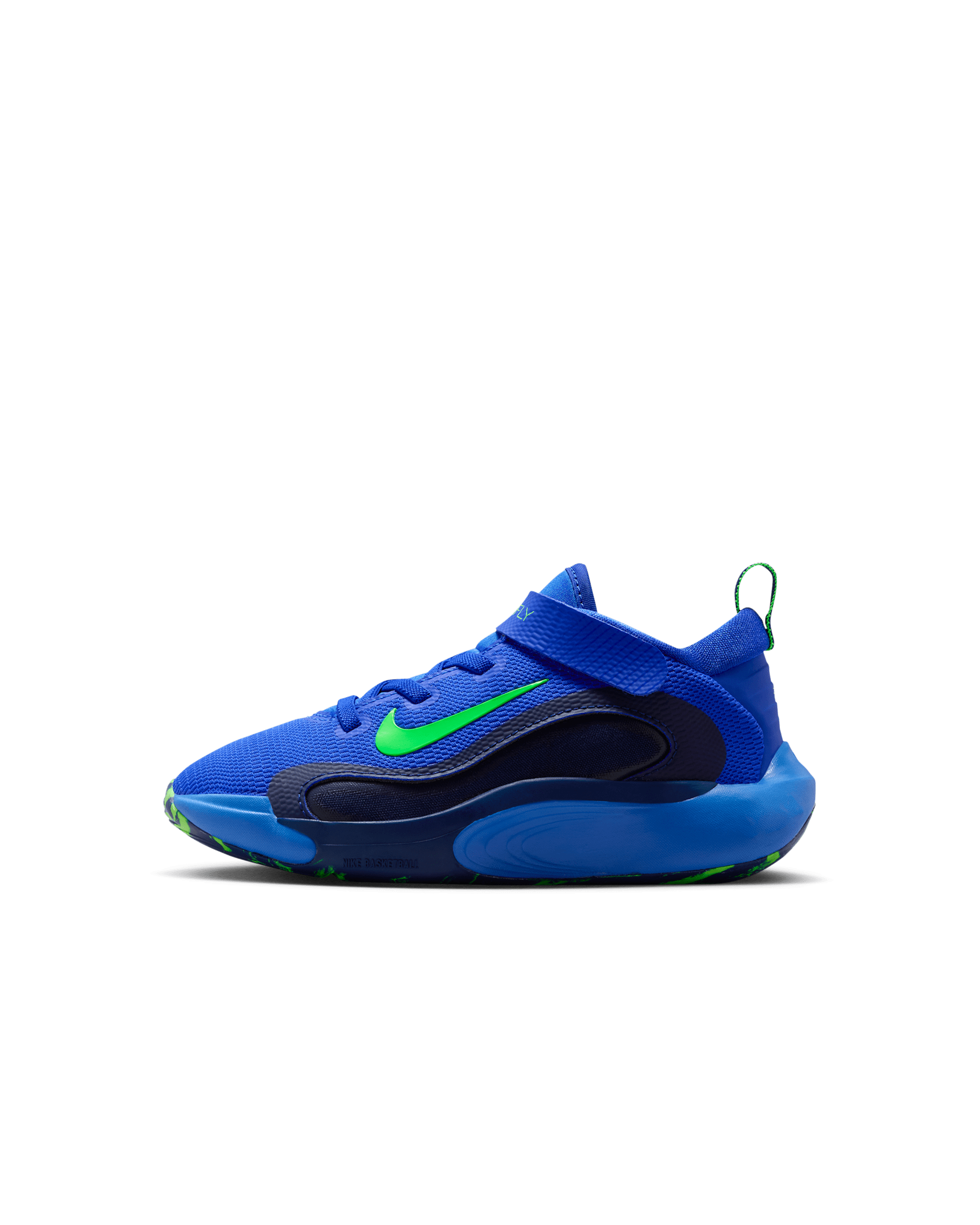 Nike IsoFly Little Kids' Shoes - Racer Blue/Blue Void/Midnight Navy/Green Strike