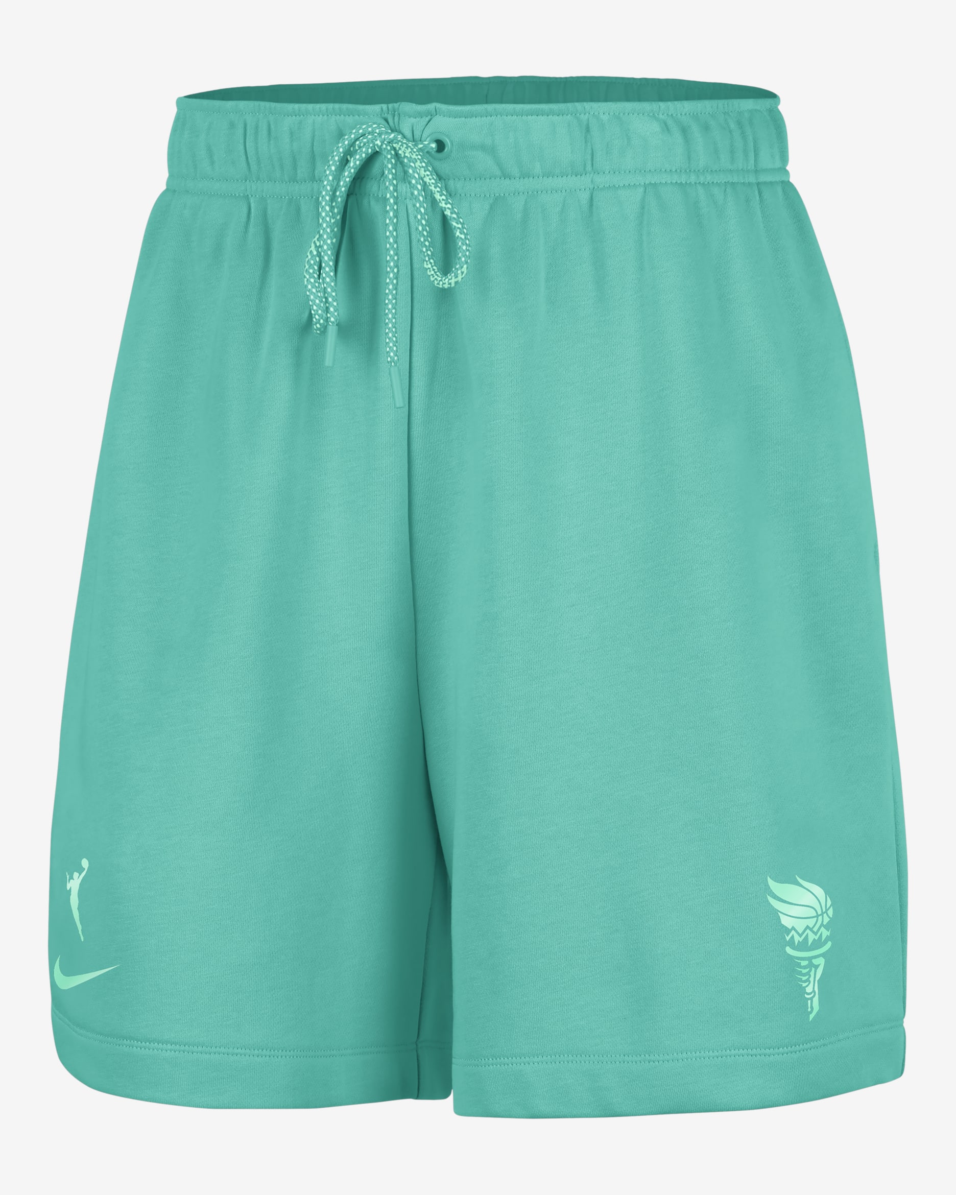 New York Liberty Women's Nike WNBA 6" Fleece Shorts - Mint/Mint Foam