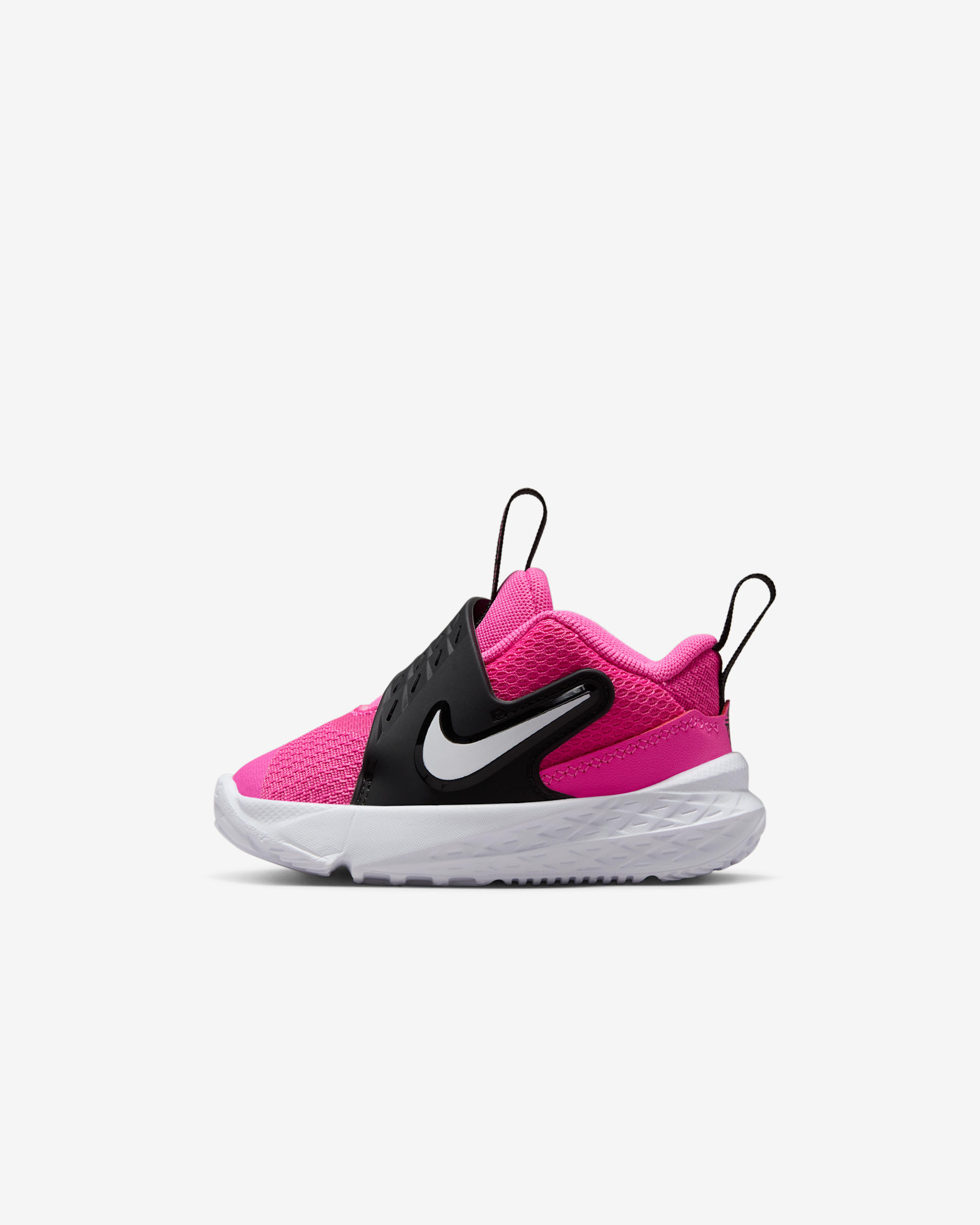 Tenis para bebé e infantil Nike Team Hustle D 12 - Fucsia láser/Negro/Blanco