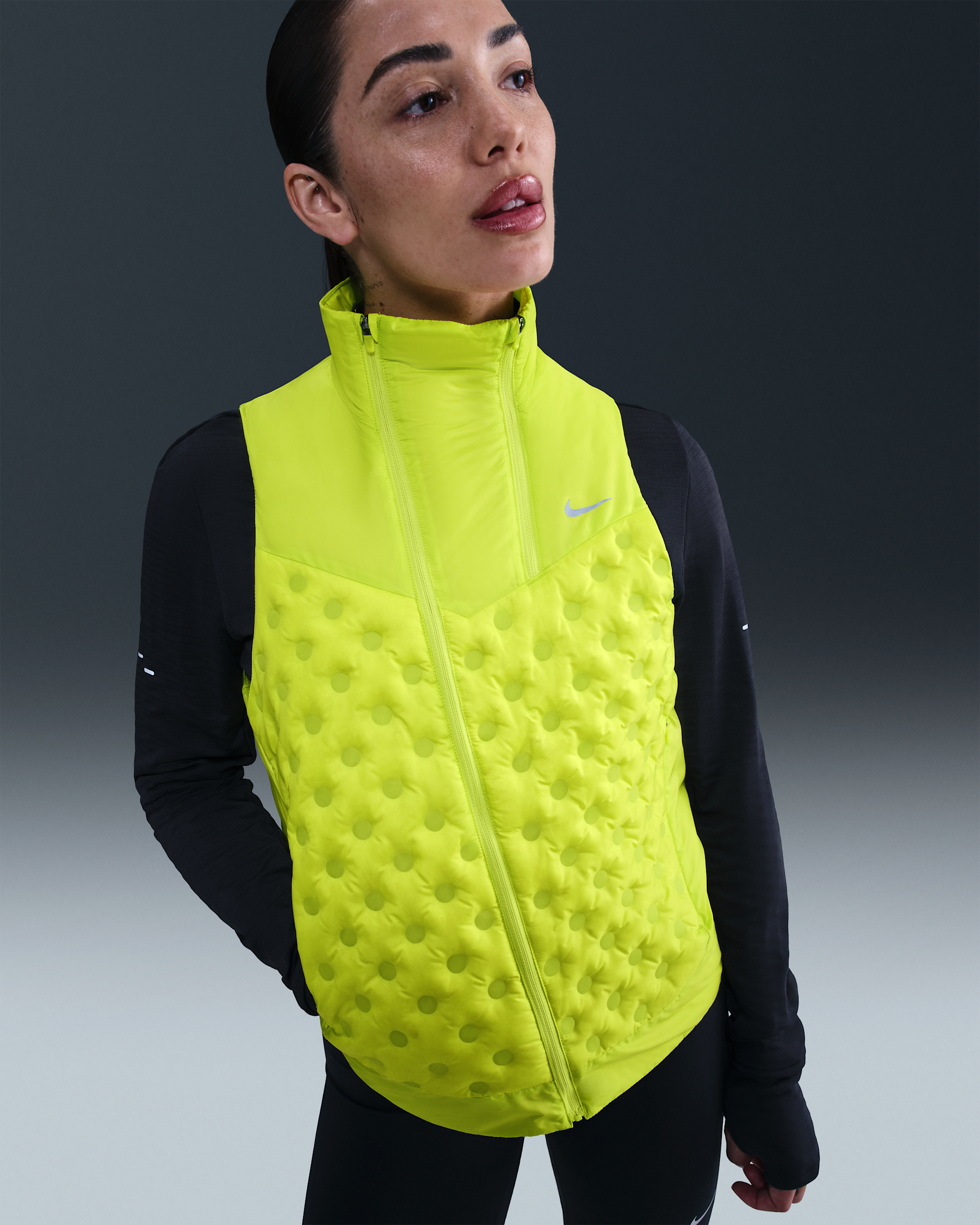 Nike Therma-FIT ADV Repel AeroLoft Kadın Koşu Yeleği - Cyber