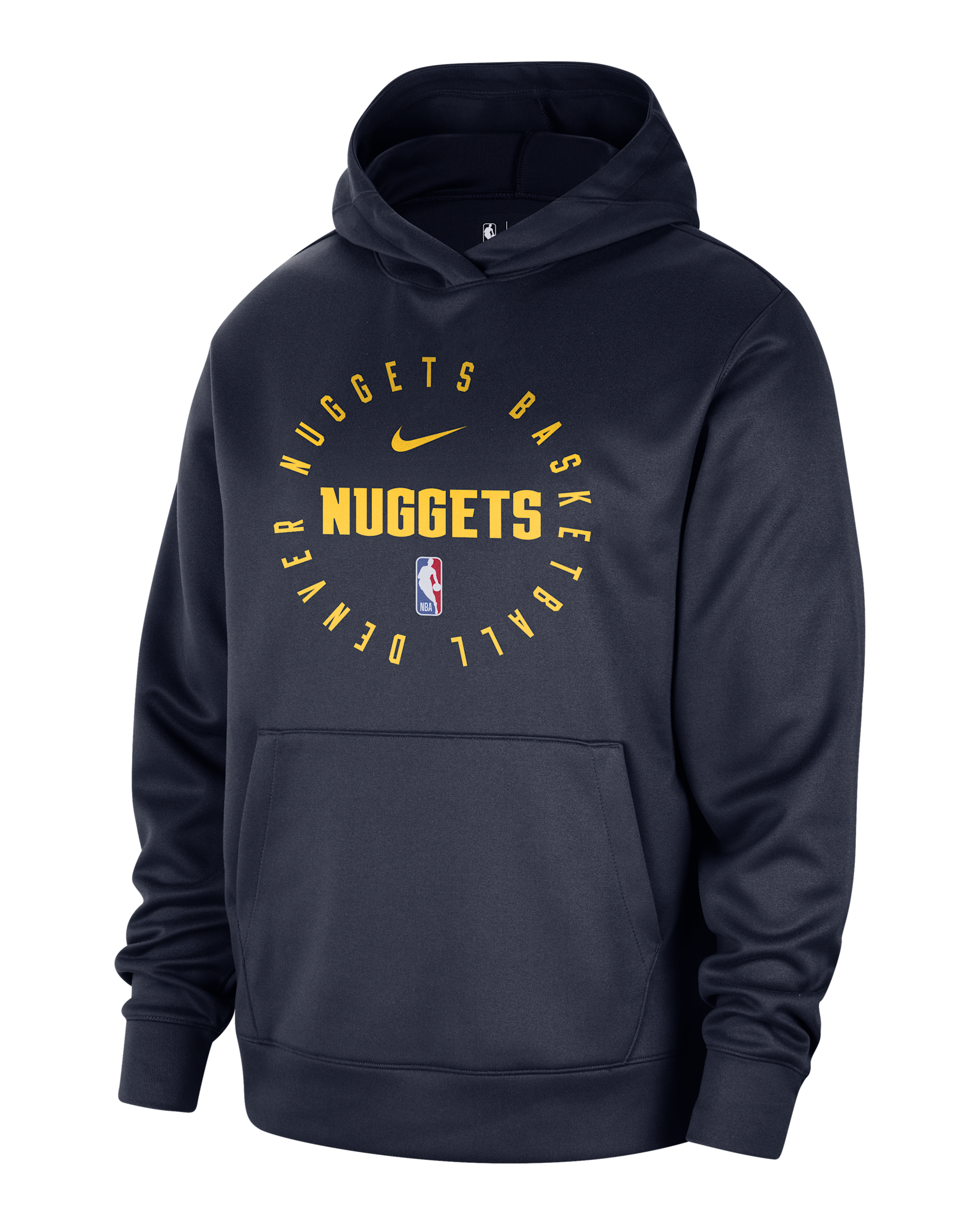 Denver Nuggets Spotlight Men's Nike Dri-FIT NBA Pullover Hoodie - College Navy/Amarillo