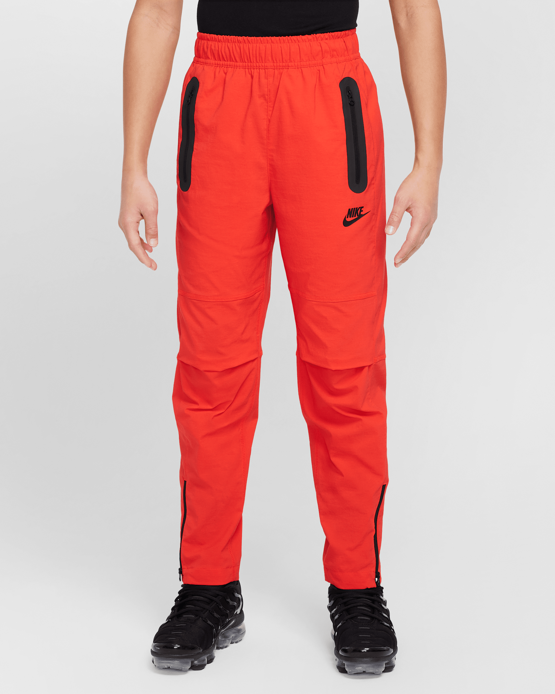 Nike Tech Big Kids' (Boys') Woven Pants - Light Crimson/Black
