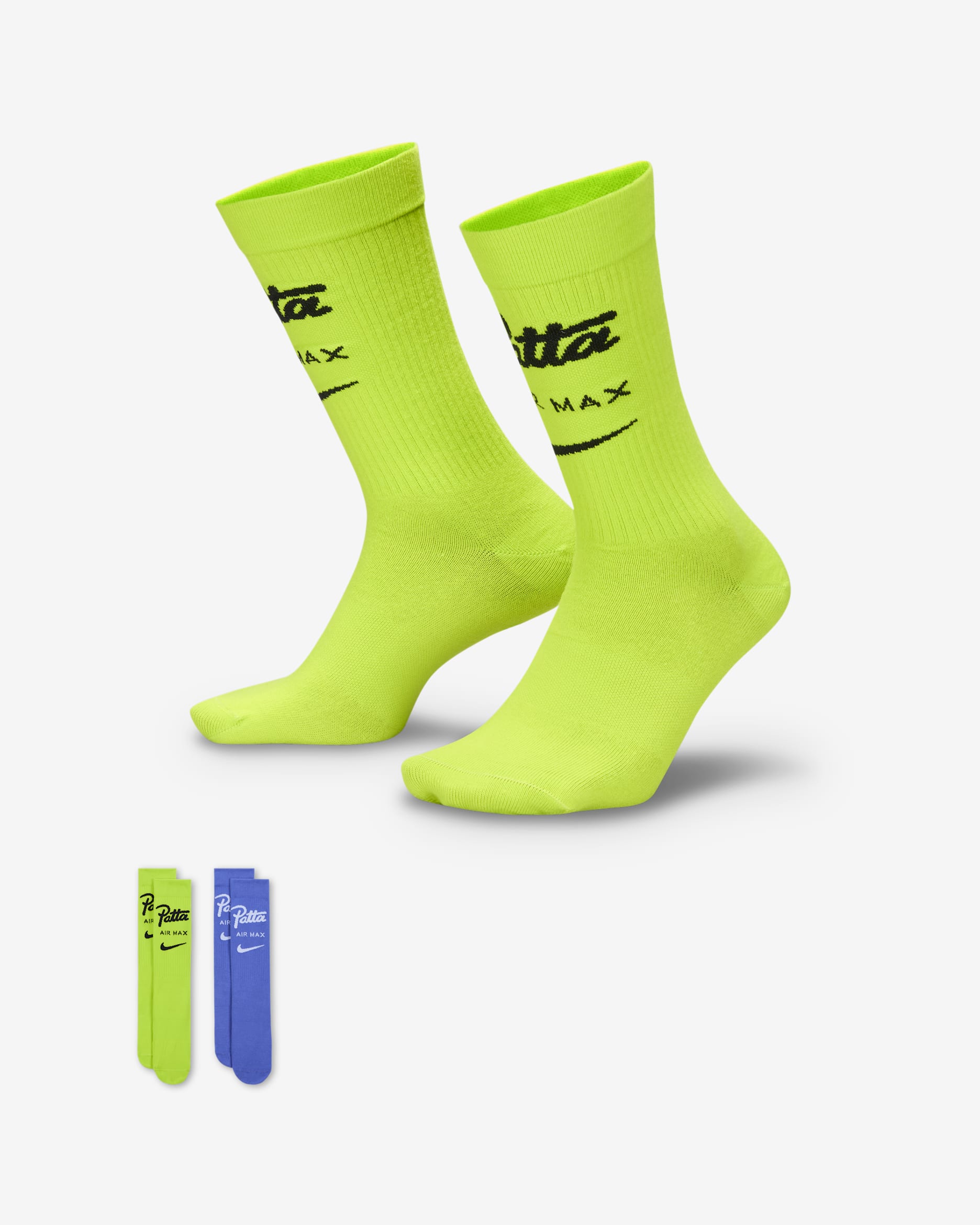 Nike x Patta Everyday Essentials Crew Socks (2 Pairs) - Multi-Colour