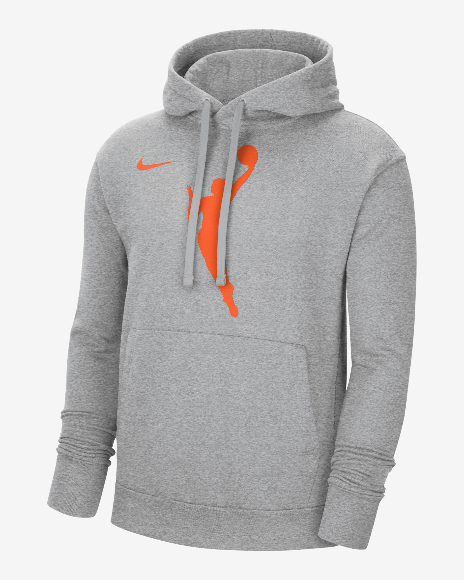 WNBA Nike Fleece Pullover Hoodie - Grey Heather/Brilliant Orange