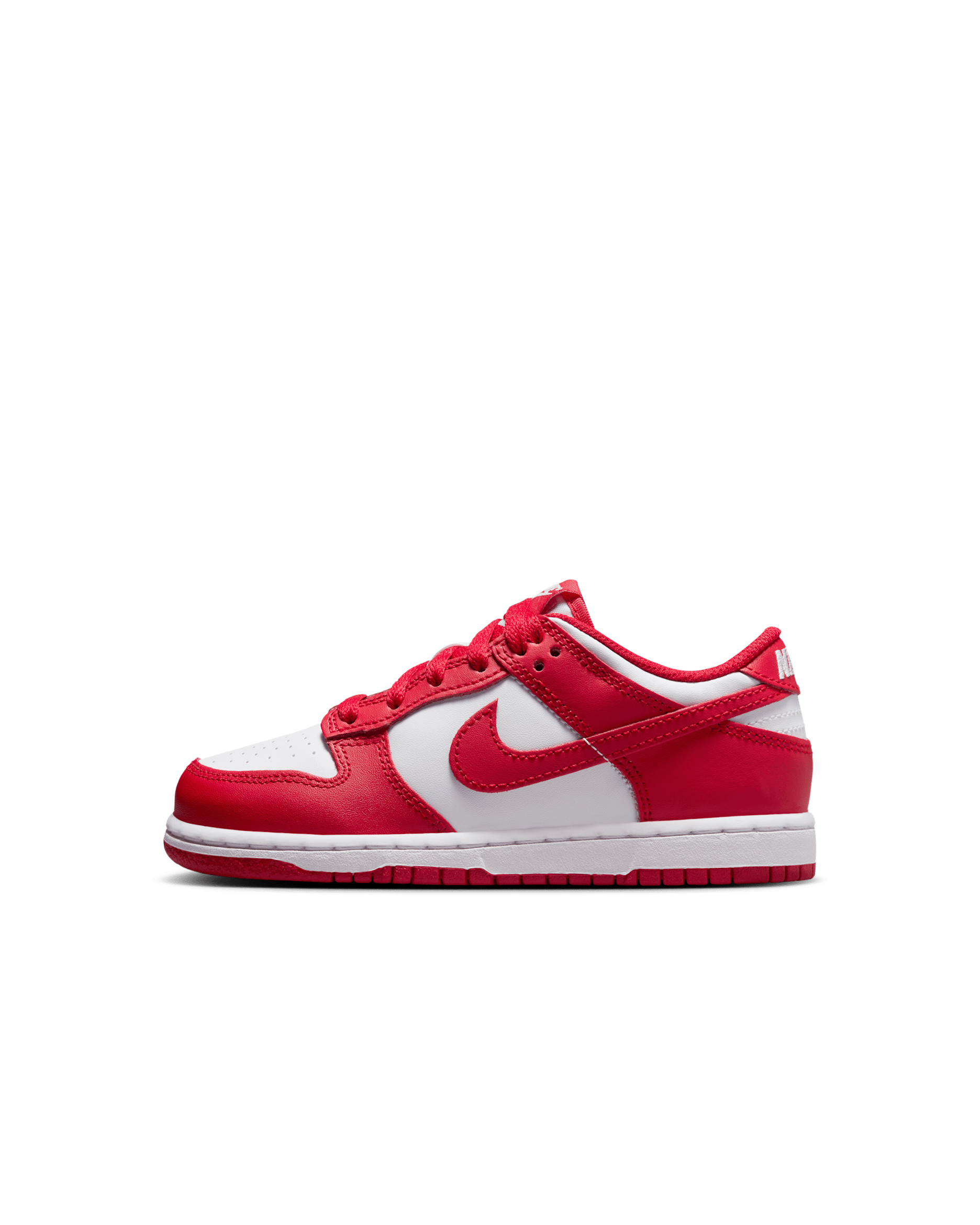 Nike Dunk Low Younger Kids' Shoes - White/University Red