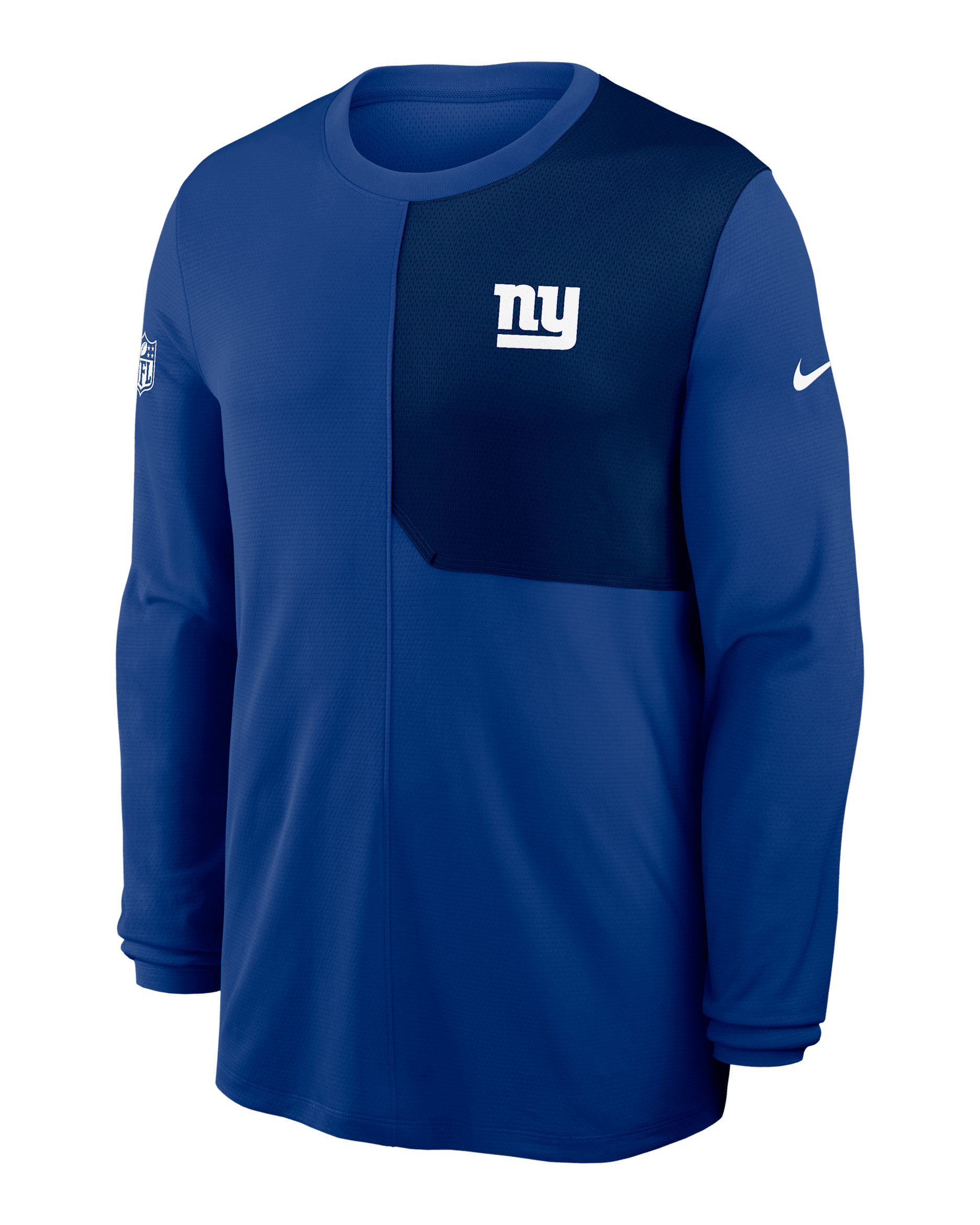 New York Giants Sideline Coach Men's Nike Dri-FIT NFL Long-Sleeve Top - Blue