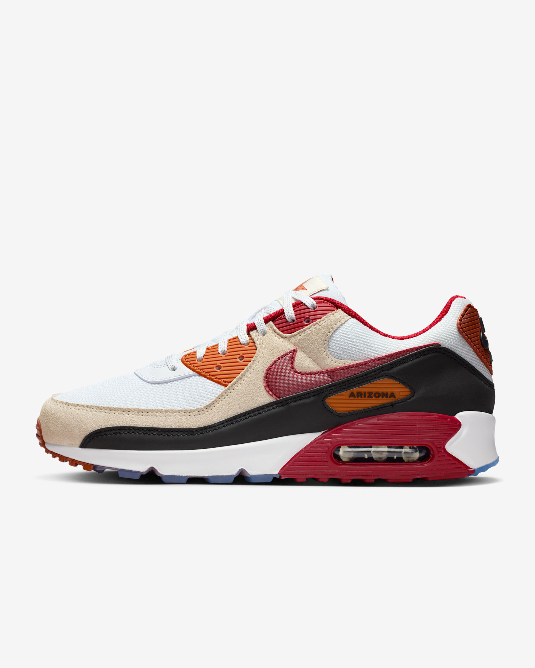 Arizona Cardinals Air Max 90 Men's Nike Shoes - White/Black/Tough Red
