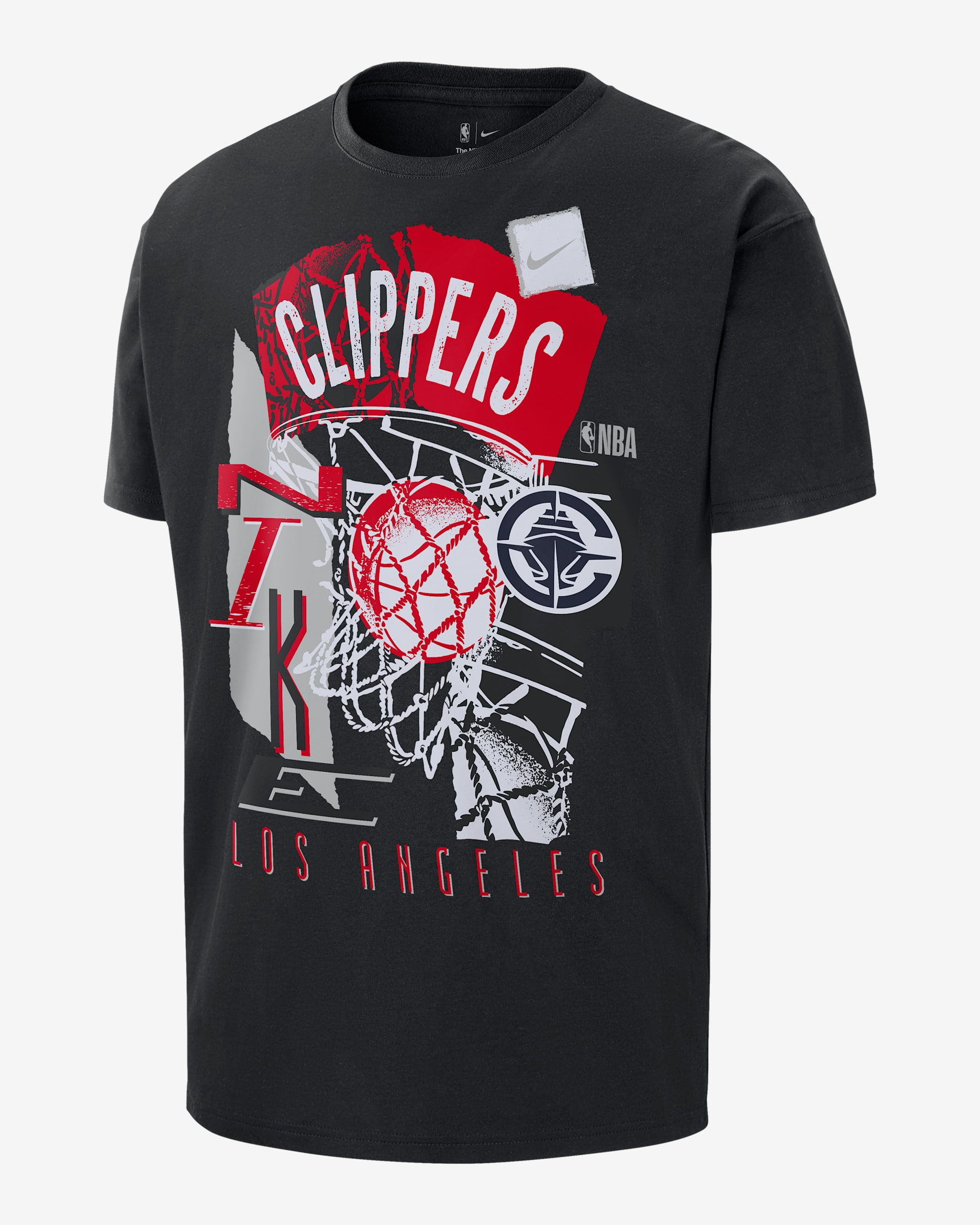 LA Clippers Courtside Men's Nike NBA Vintage T-Shirt - Black