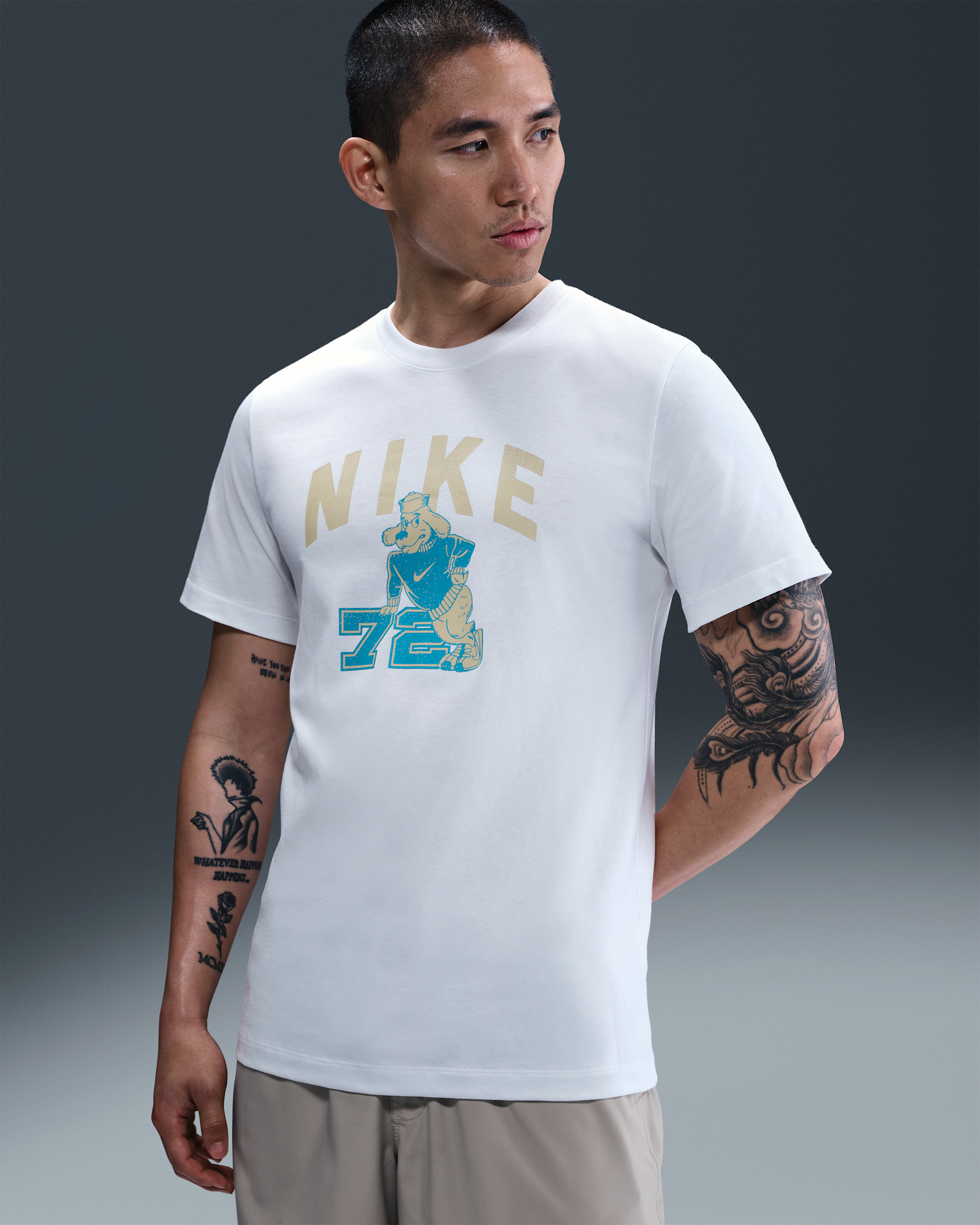 Nike 男款健身 T 恤 - Summit White