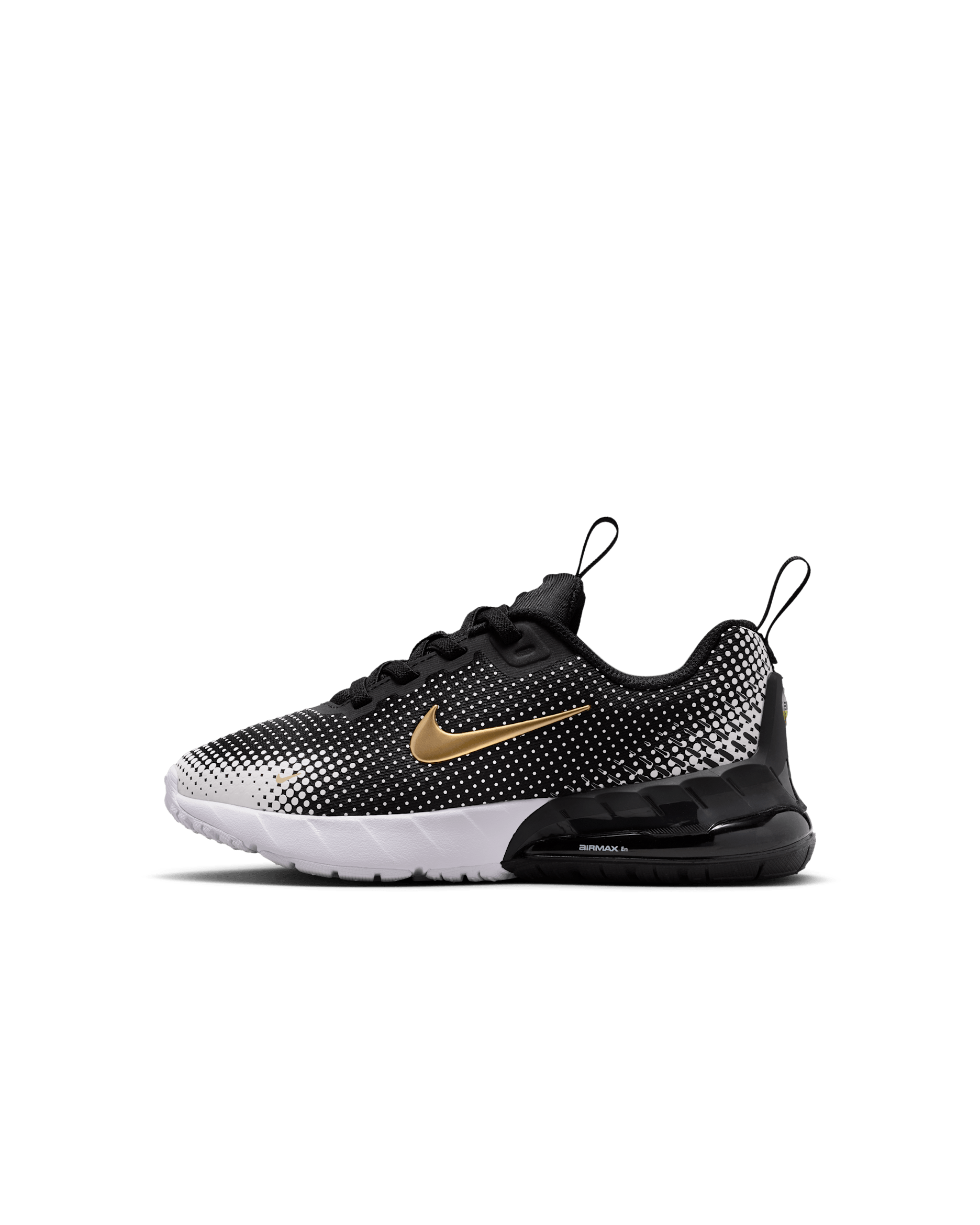 Tenis para niño de preescolar Nike Air Max Phoenix - Negro/Blanco/Oro metalizado