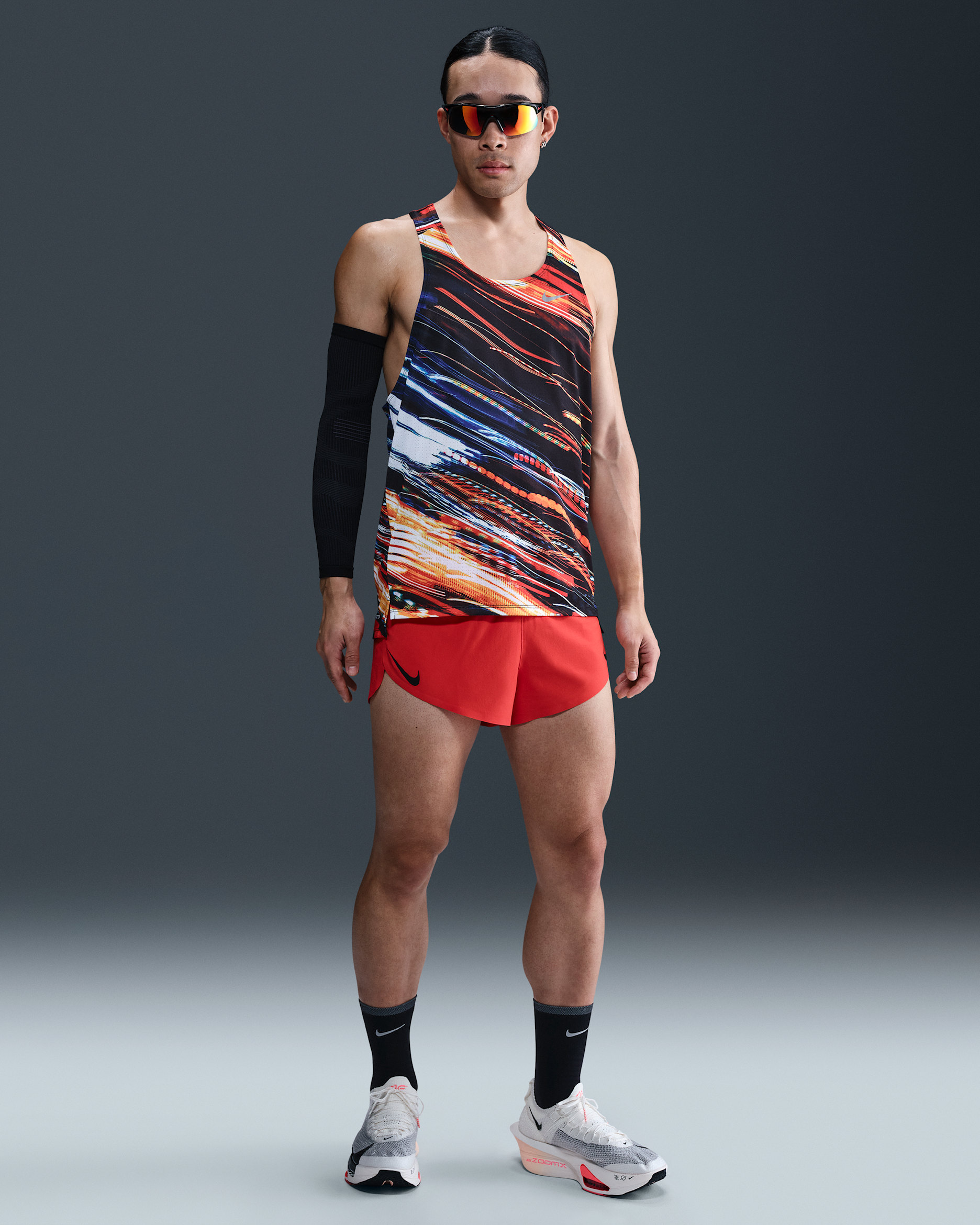 Nike AeroSwift Men's Dri-FIT ADV 2" Brief-Lined Running Shorts - Light Crimson/Black