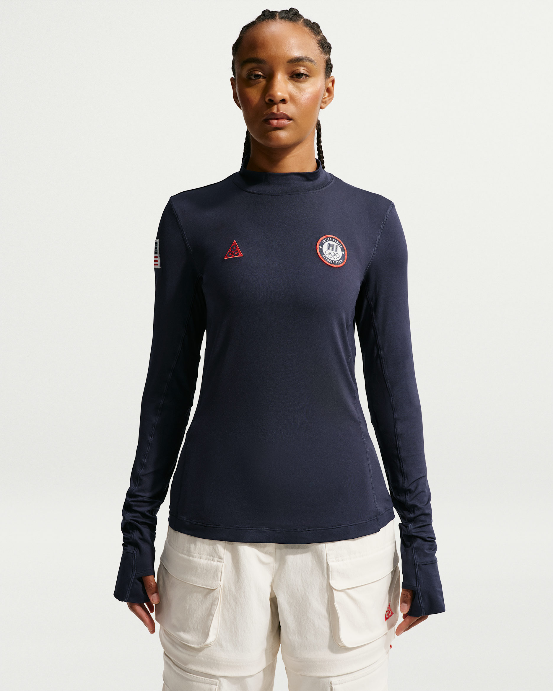 Nike ACG x Team USA Women's Dri-FIT ADV UV Top - Obsidian/Chile Red