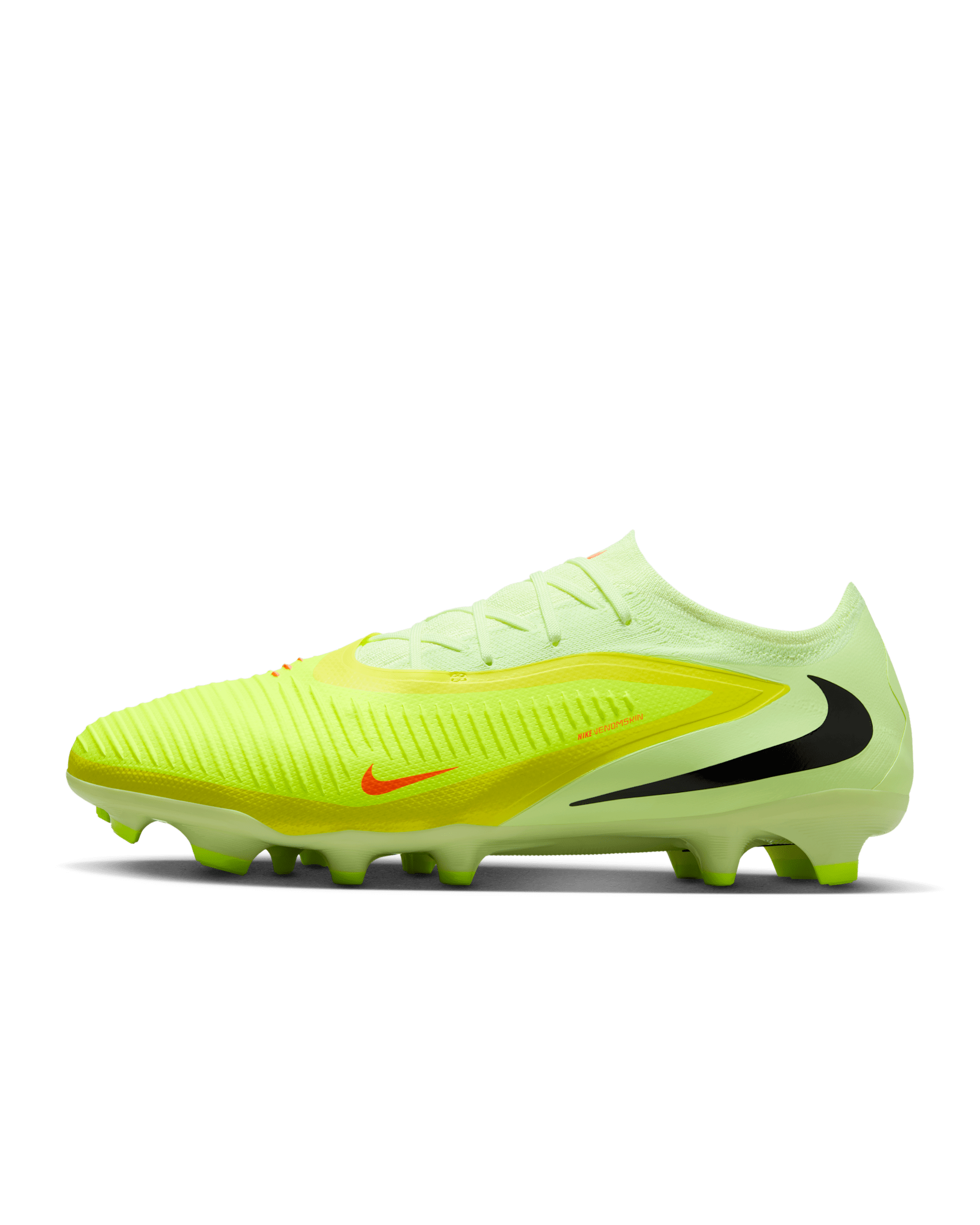 Tacos de fútbol para terreno firme Nike Phantom 6 Low Pro - Hipercarmesí/Luz de calcio/Negro