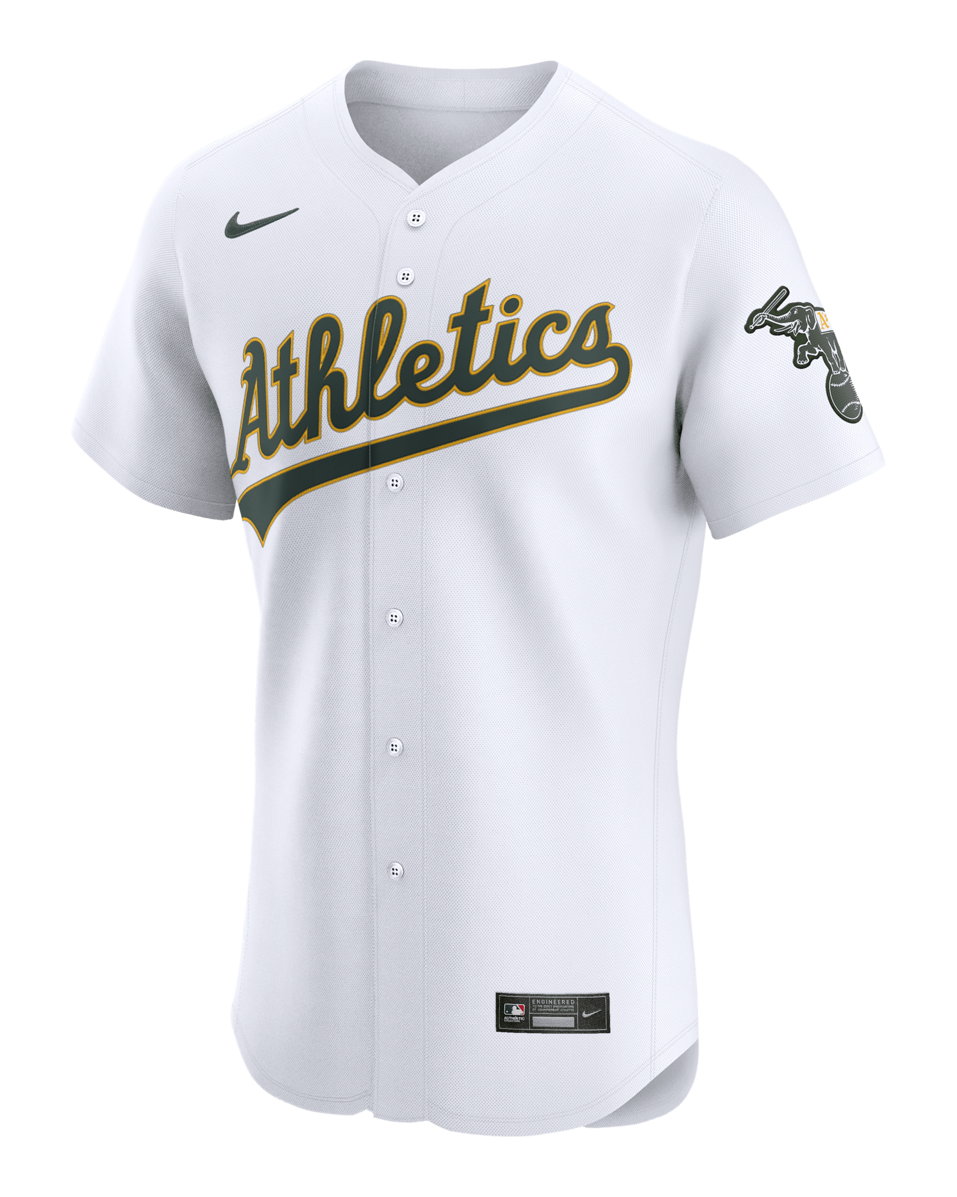 Oakland Athletics Men's Nike Dri-FIT ADV MLB Elite Jersey - White