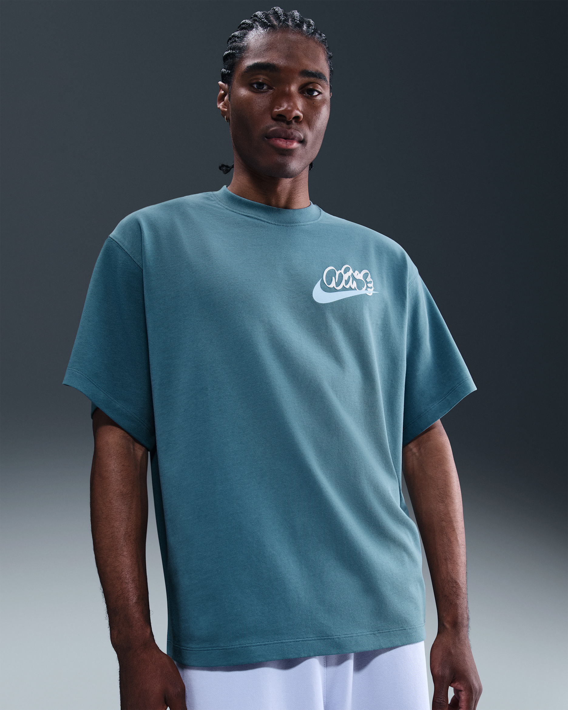 Nike Solo Swoosh T-skjorte til herre - Smokey Blue
