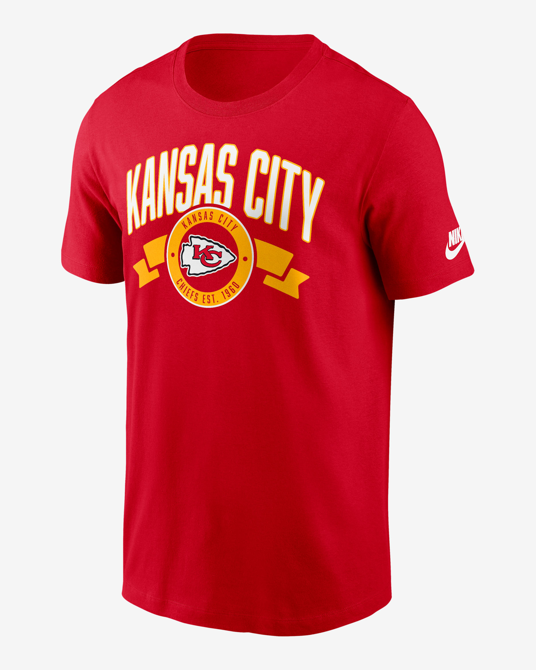 Playera Nike de la NFL para hombre Kansas City Chiefs Rewind Front And Back Hit Essential - Rojo