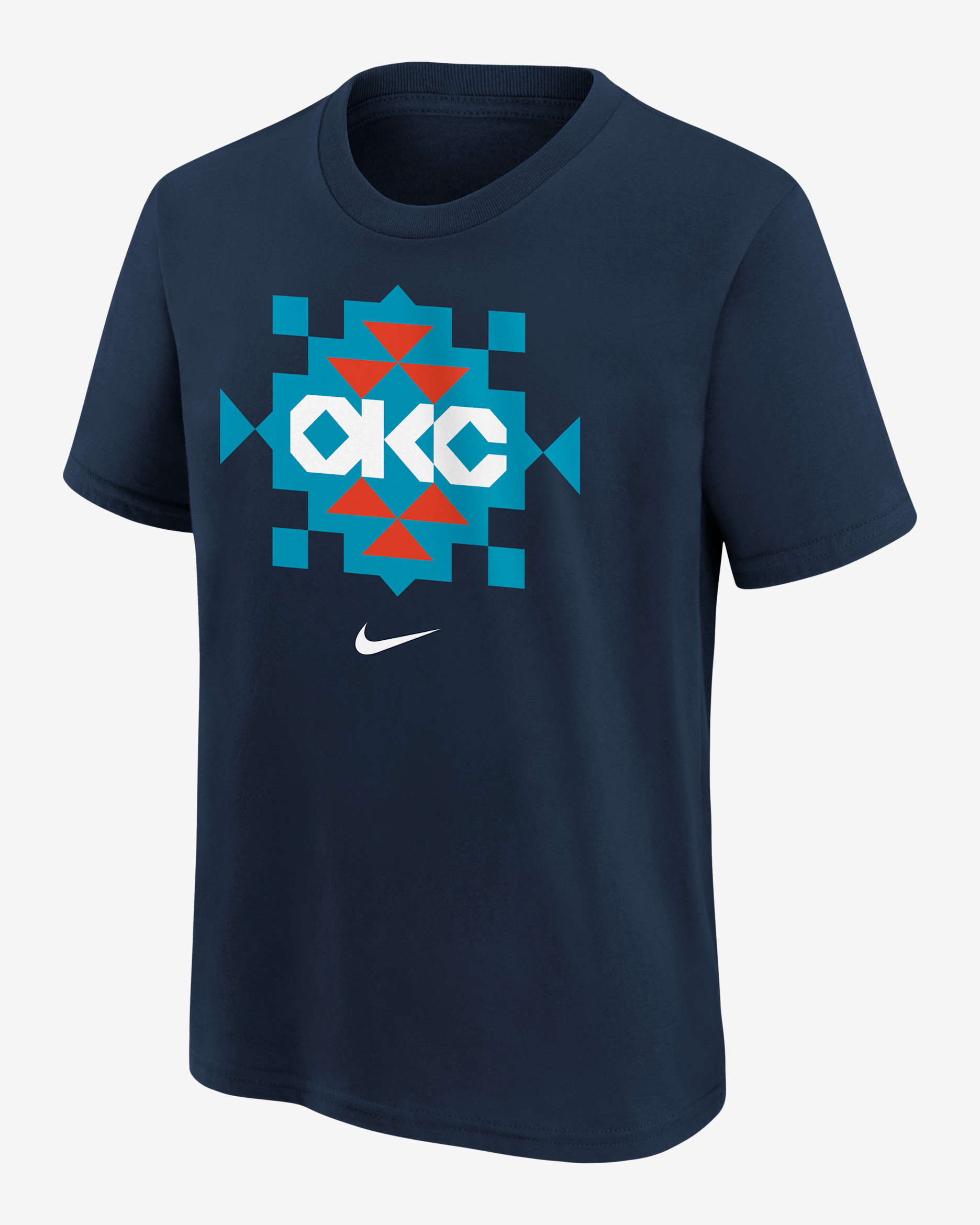 Playera de manga corta para niños talla grande Oklahoma City Thunder Essential City Edition - Azul marino universitario