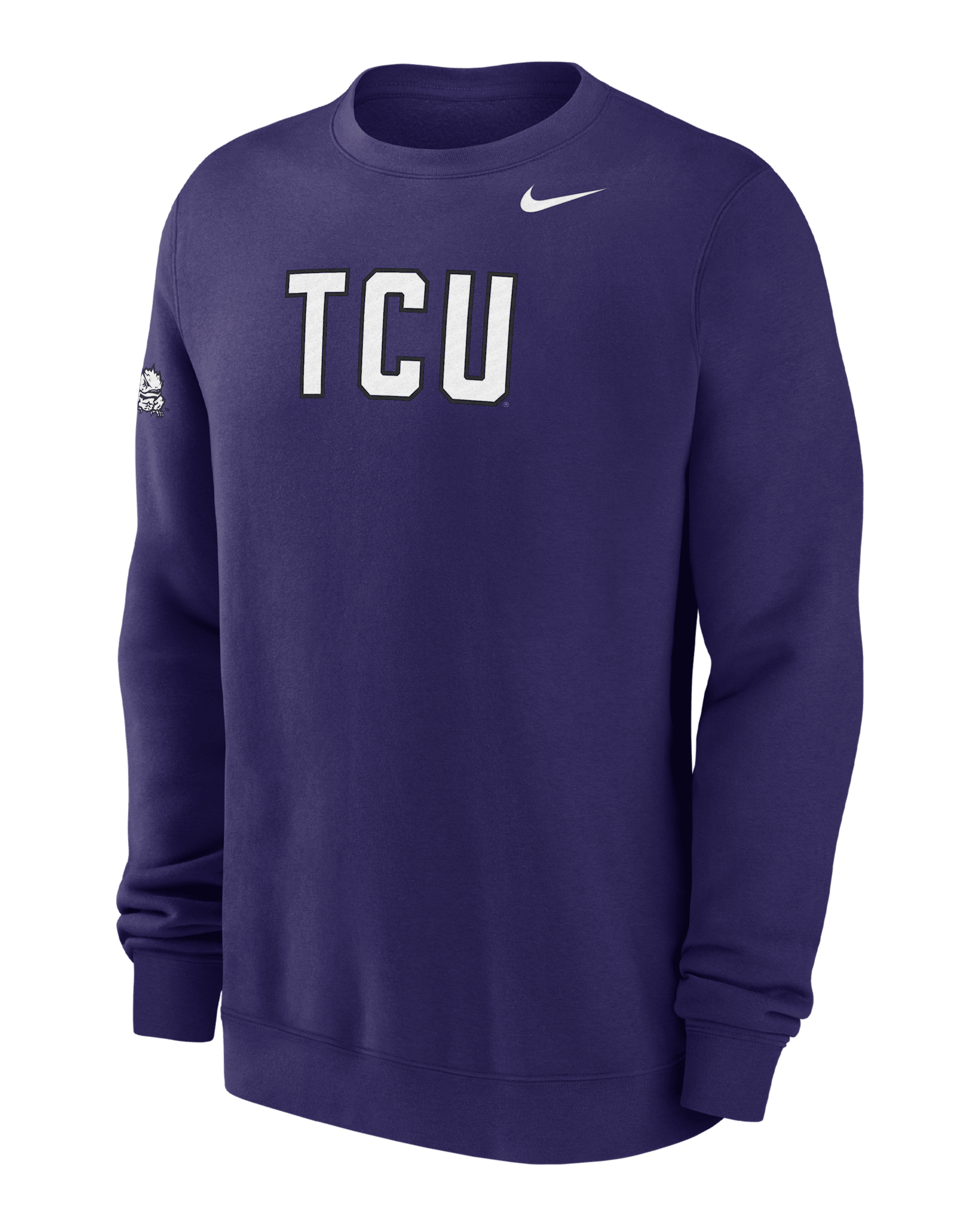 Sudadera de cuello redondo universitaria Nike para hombre TCU Club Fleece - Orquídea nuevo