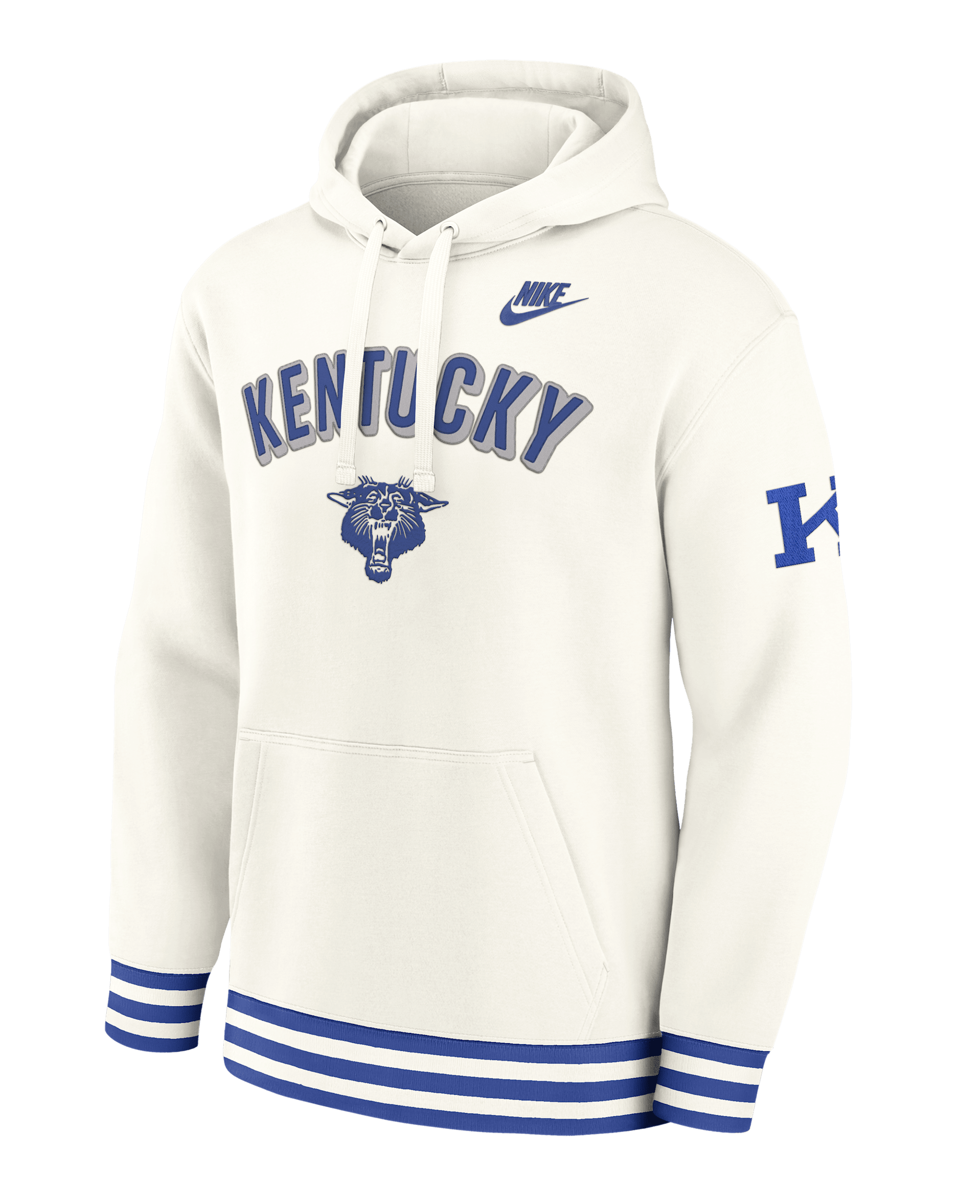 Sudadera con gorro sin cierre universitaria Nike para hombre Kentucky Legacy Retro - Crema