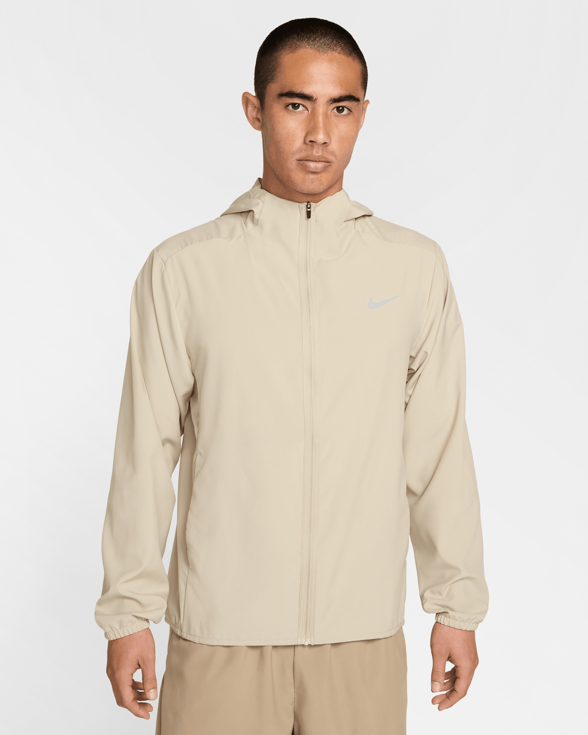 Nike Form Men's Dri-FIT Hooded Versatile Jacket - Desert Khaki/Reflective Silver
