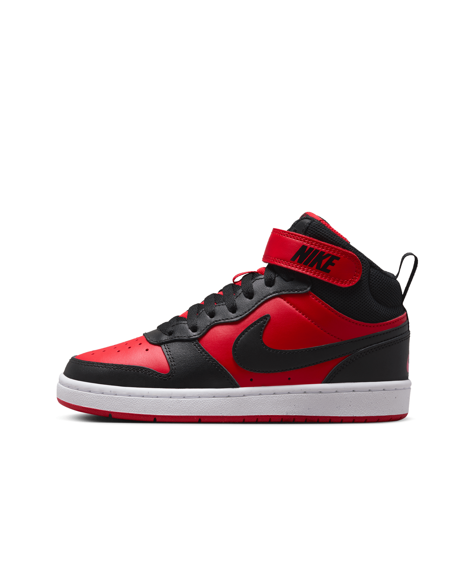 Nike Court Borough Mid 2 Big Kids' Shoes - University Red/White/Black
