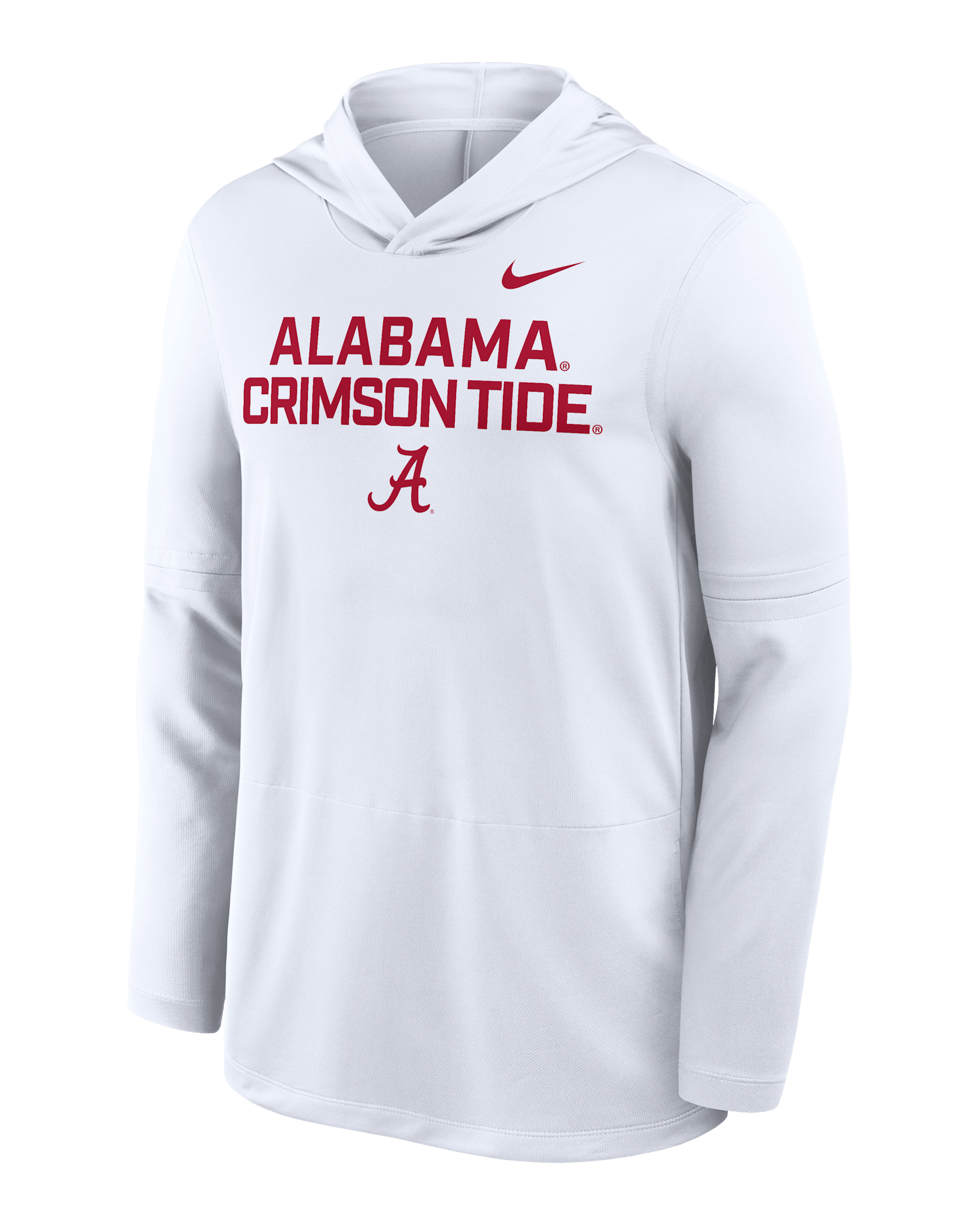 Alabama Sideline Men's Nike Dri-FIT College Long-Sleeve Hooded Top - White