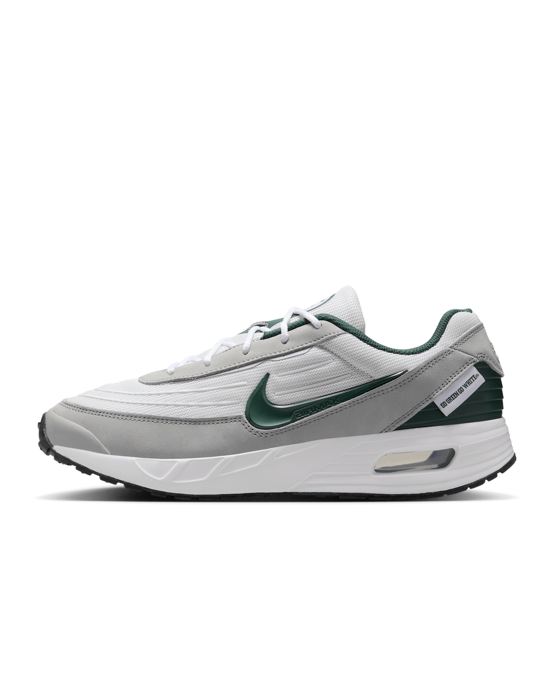 Nike College Air Max Verse (Michigan State) Men's Shoes - White/Light Smoke Grey/Pro Green