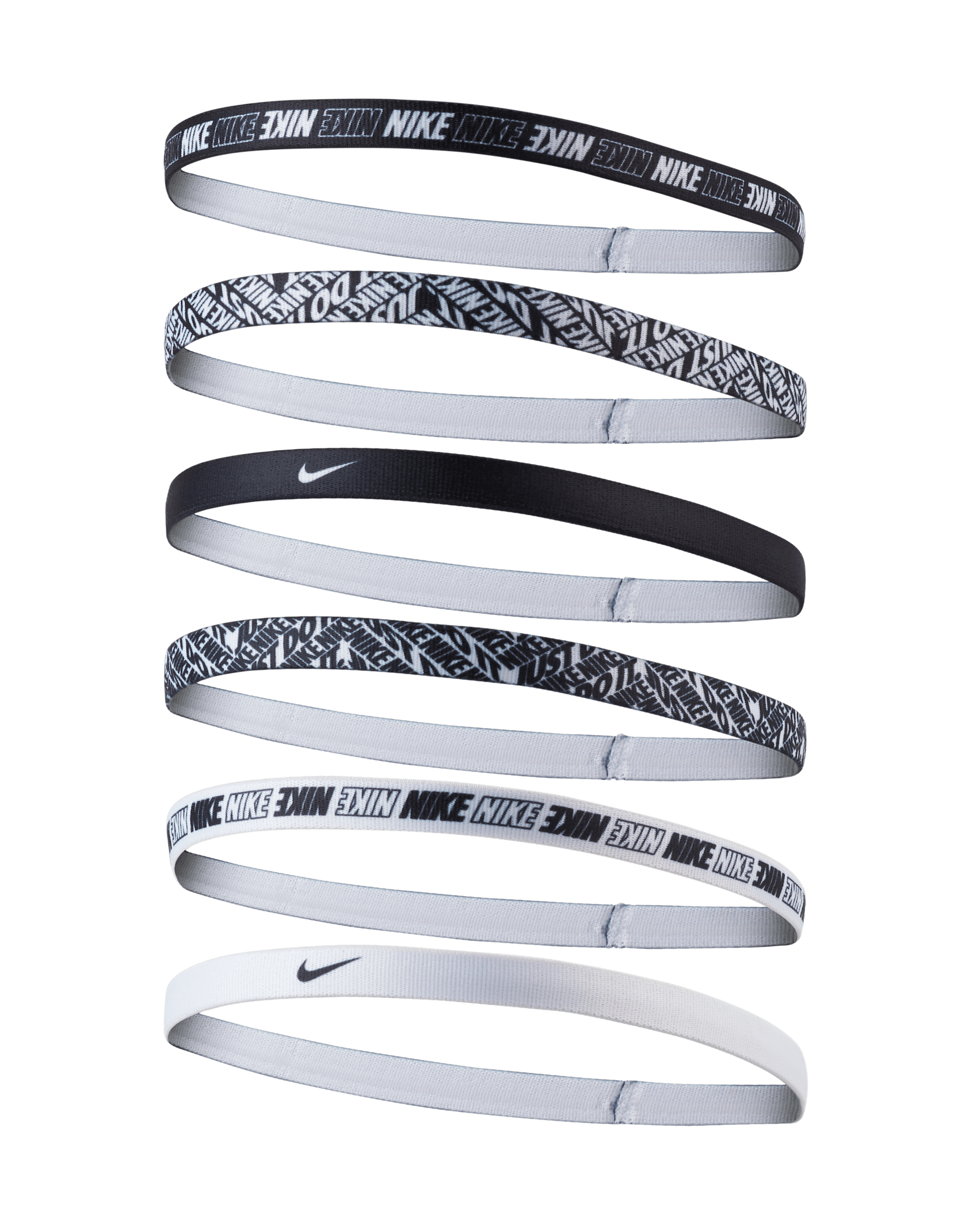 Nike Printed Headbands (6-Pack) - Multi-Colour/White/White