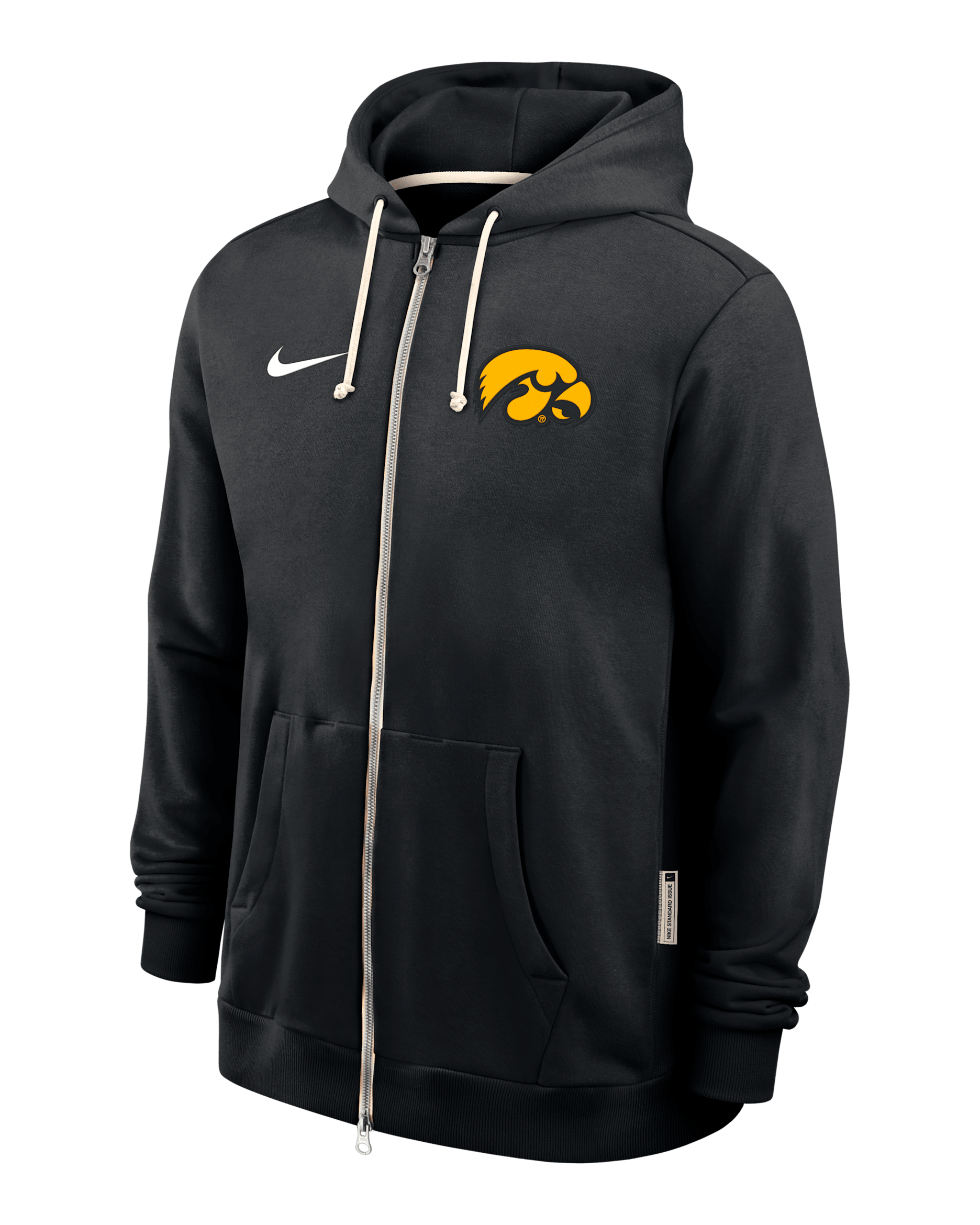 Iowa Sideline Men's Nike Dri-FIT College Full-Zip Hoodie - Black