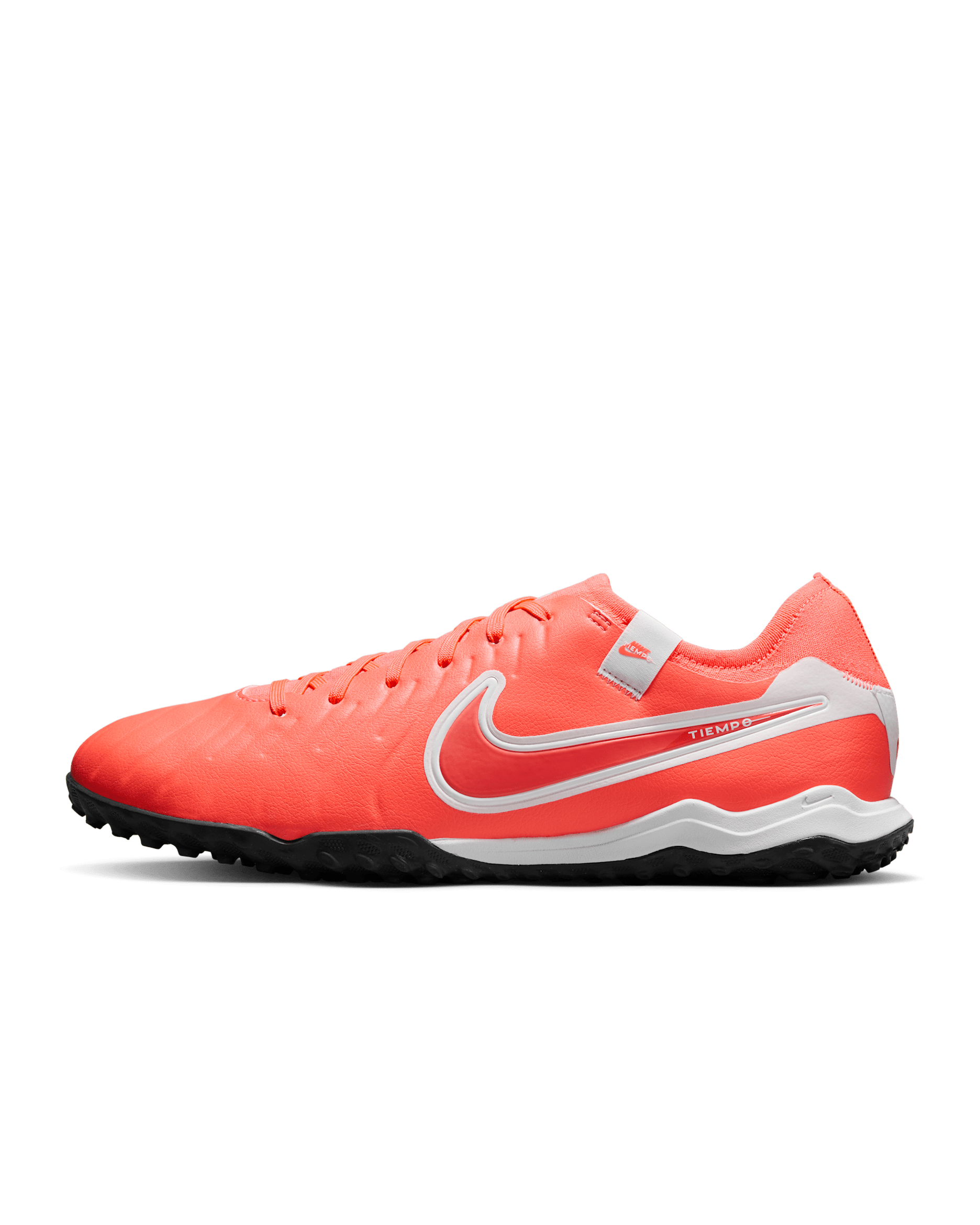 Nike Tiempo Legend 10 Pro Turf Low-Top Soccer Shoes - Hot Lava/White