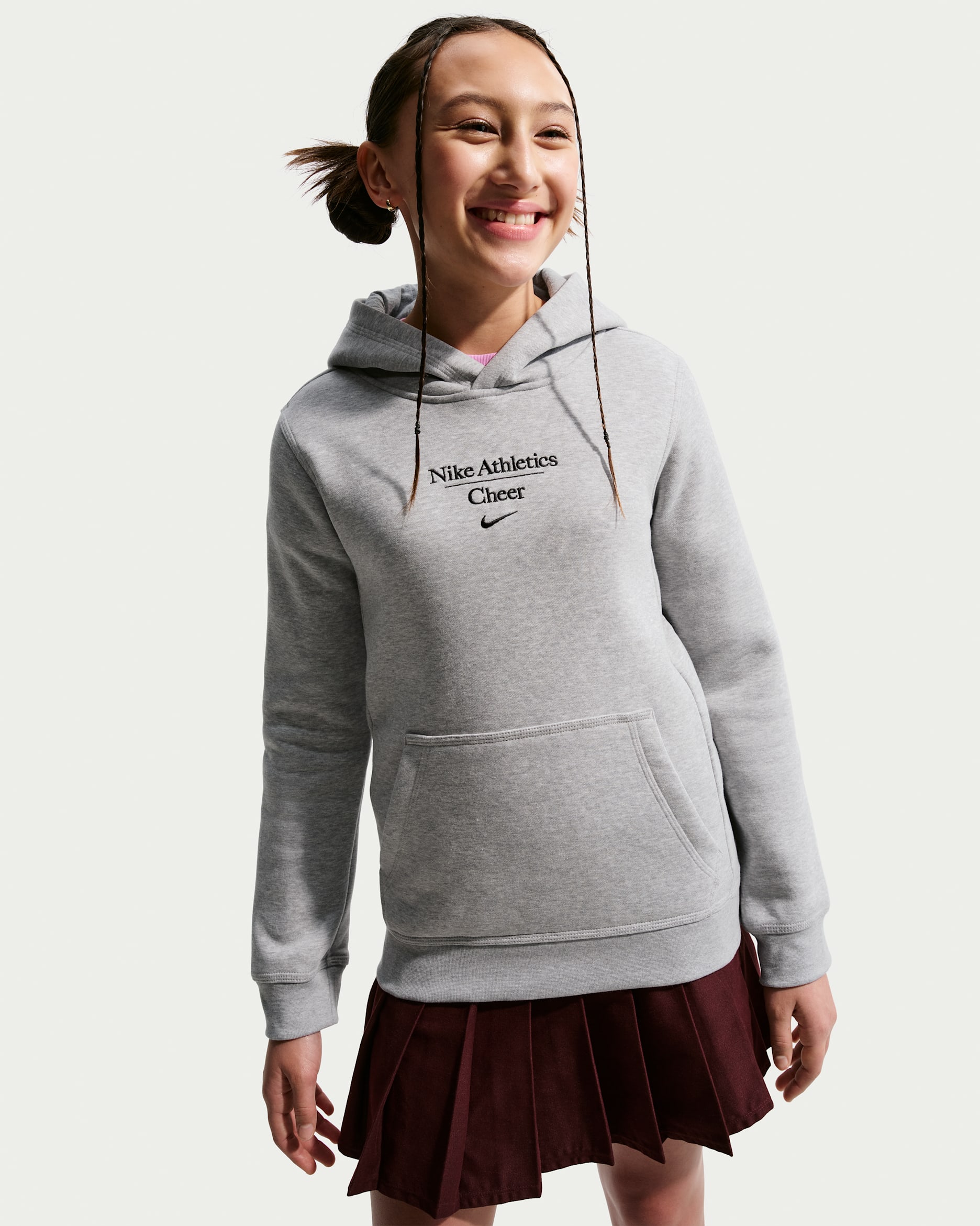 Nike Big Kids' Cheer Pullover Hoodie - Dark Grey Heather