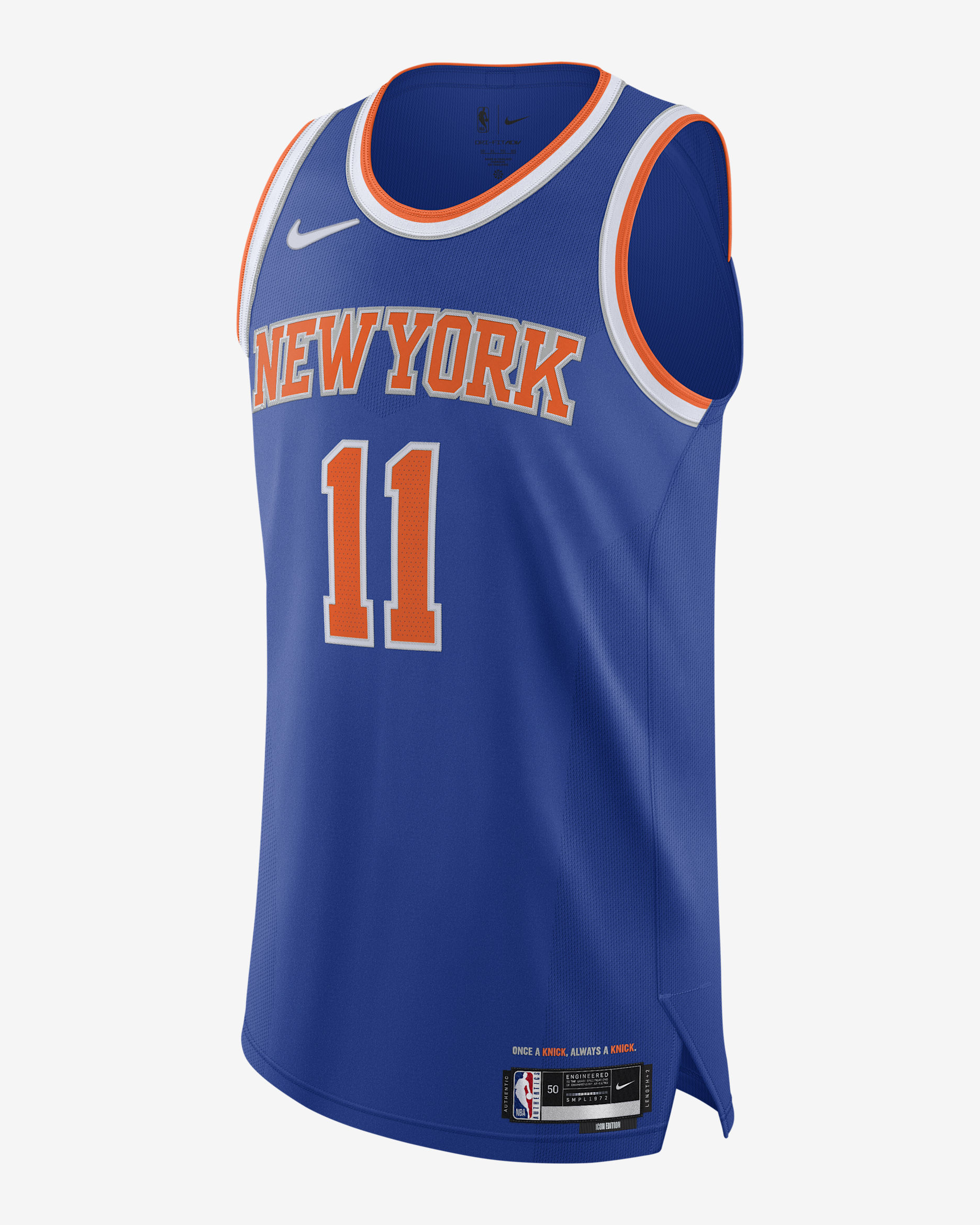 Jersey Nike Authentic de la NBA para hombre Knicks Icon Edition 2020 - Azul enérgico
