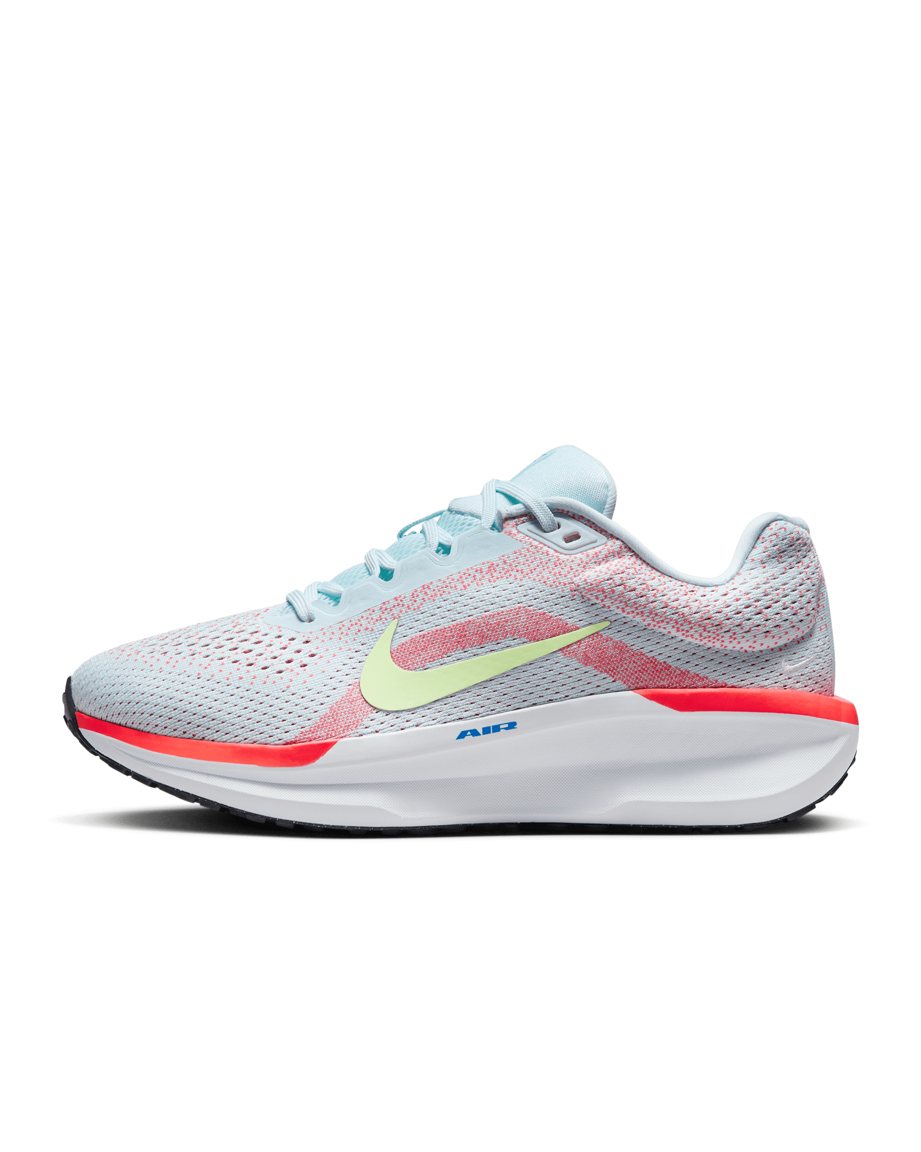 Nike Winflo 11 Women's Road Running Shoes - Glacier Blue/Bright Crimson/Sail/Barely Volt