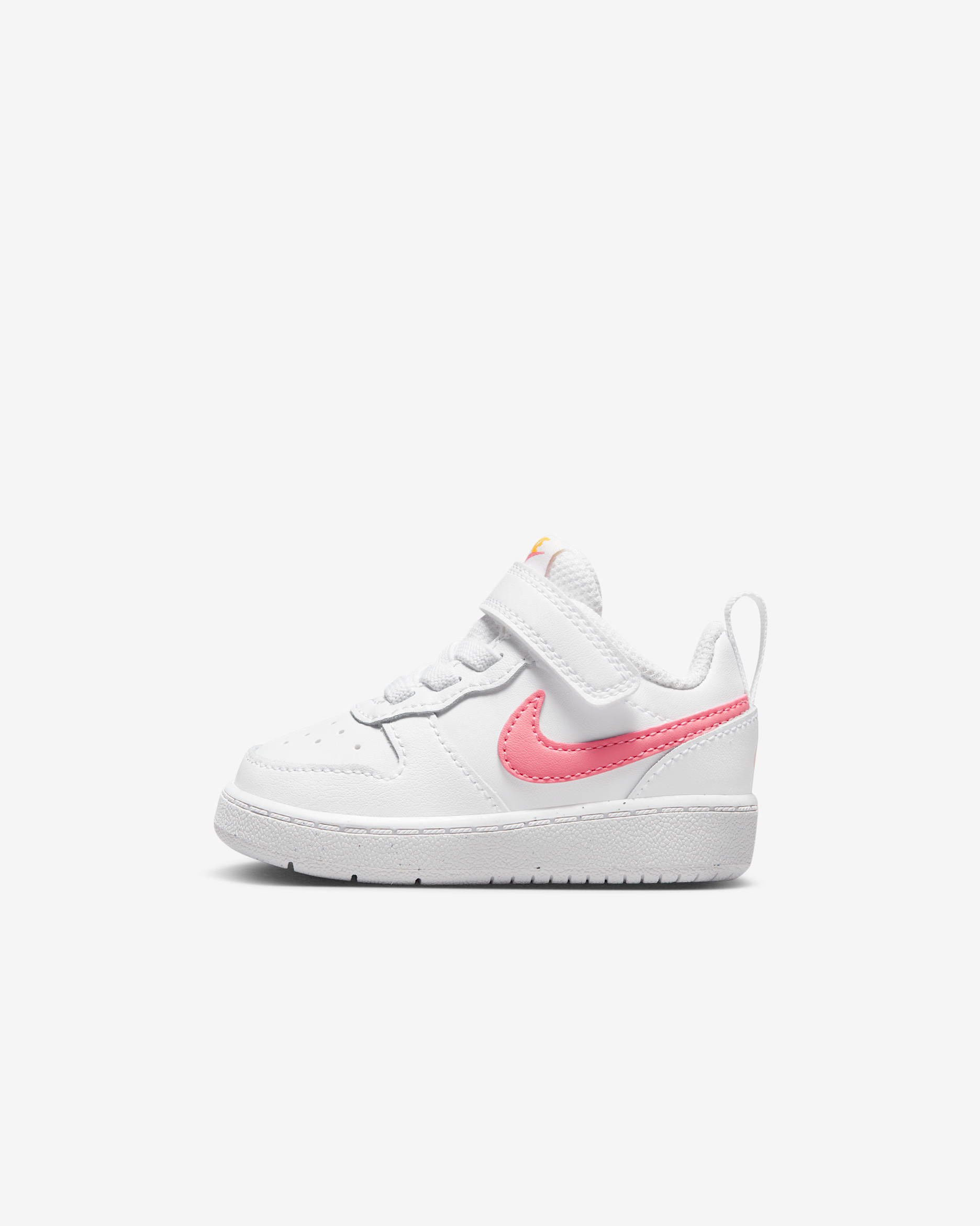 Nike Court Borough Low 2 Baby/Toddler Shoes - White/Laser Orange/Coral Chalk