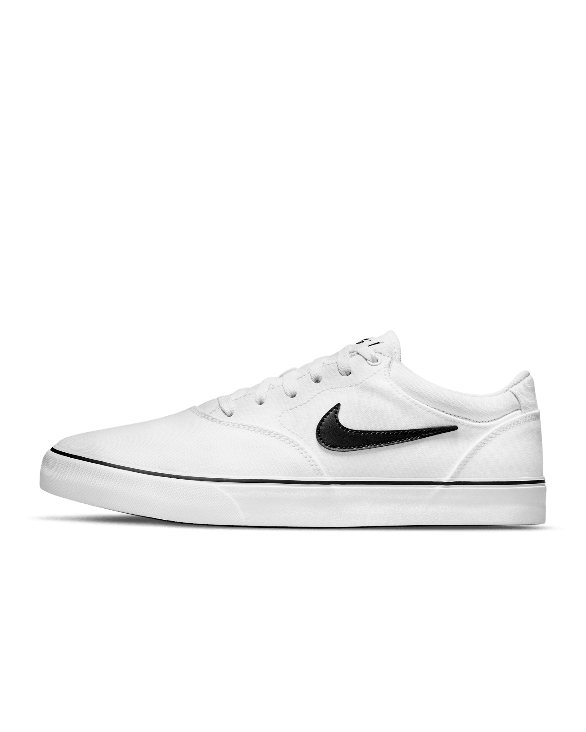 Nike SB Chron 2 Canvas Skate Shoe - White/White/Black