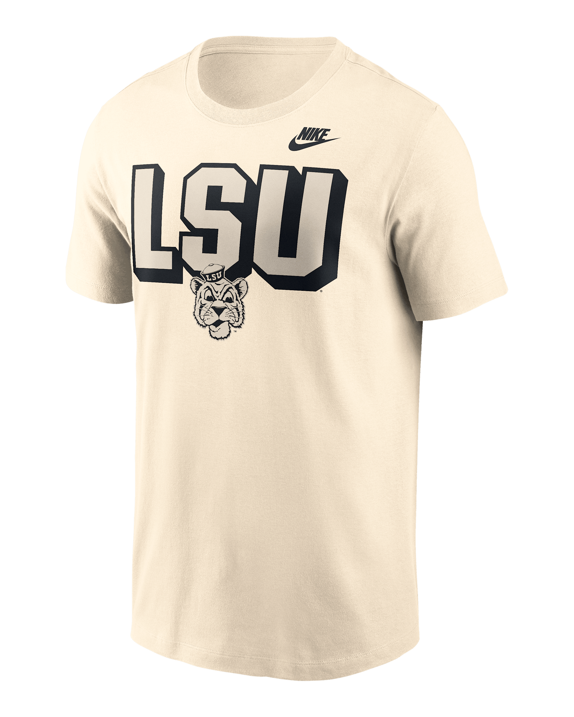 LSU Team Bold Men's Nike College T-Shirt - Natural
