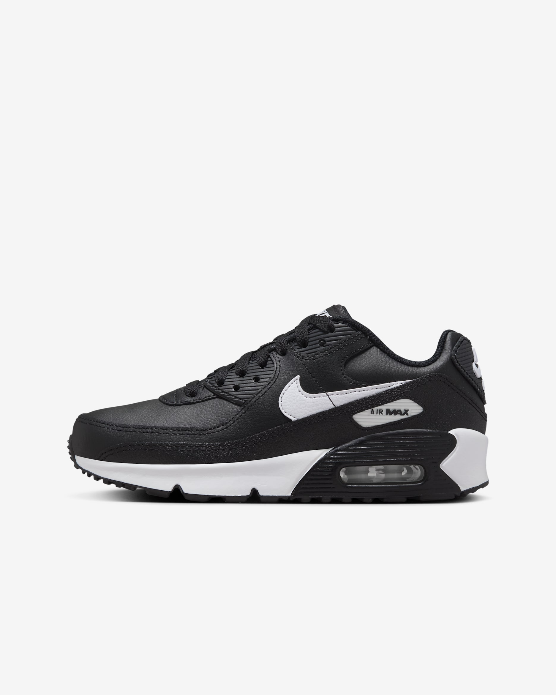Nike Air Max 90 Tenis para niños grandes - Negro/Negro/Blanco