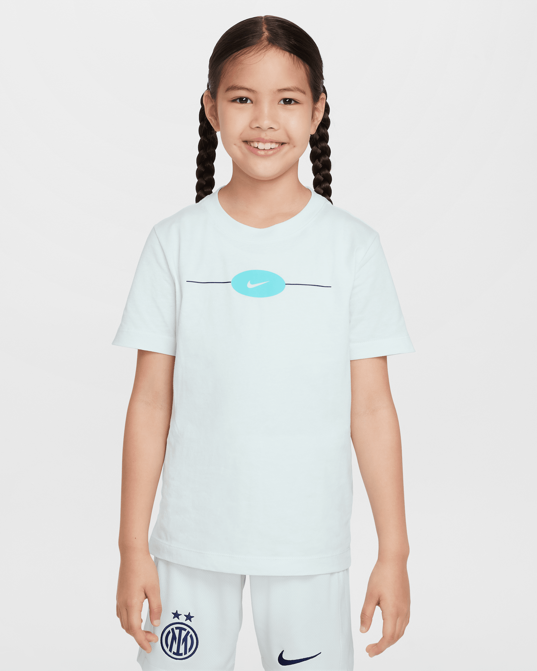 Inter Milan Older Kids' Nike Football T-Shirt - Ghost Aqua