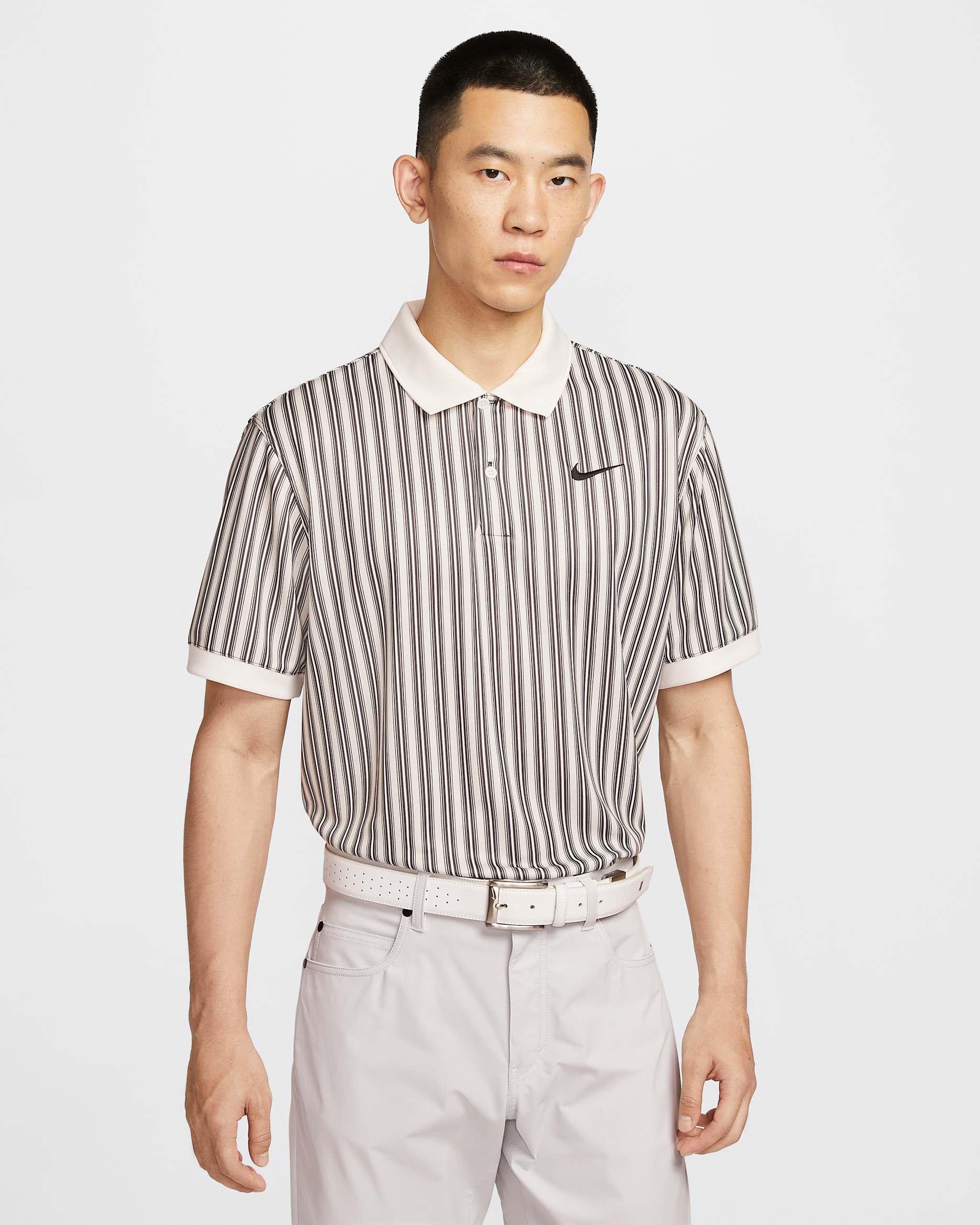 Nike Victory+ Men's Dri-FIT Golf Polo - Light Orewood Brown/Pale Ivory/Black