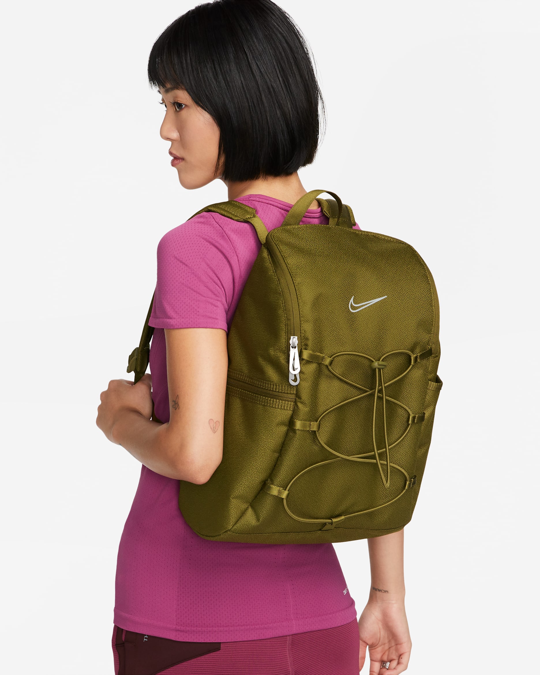 Nike One Women's Training Backpack (16L) - Olive Flak/Olive Flak/Light Silver