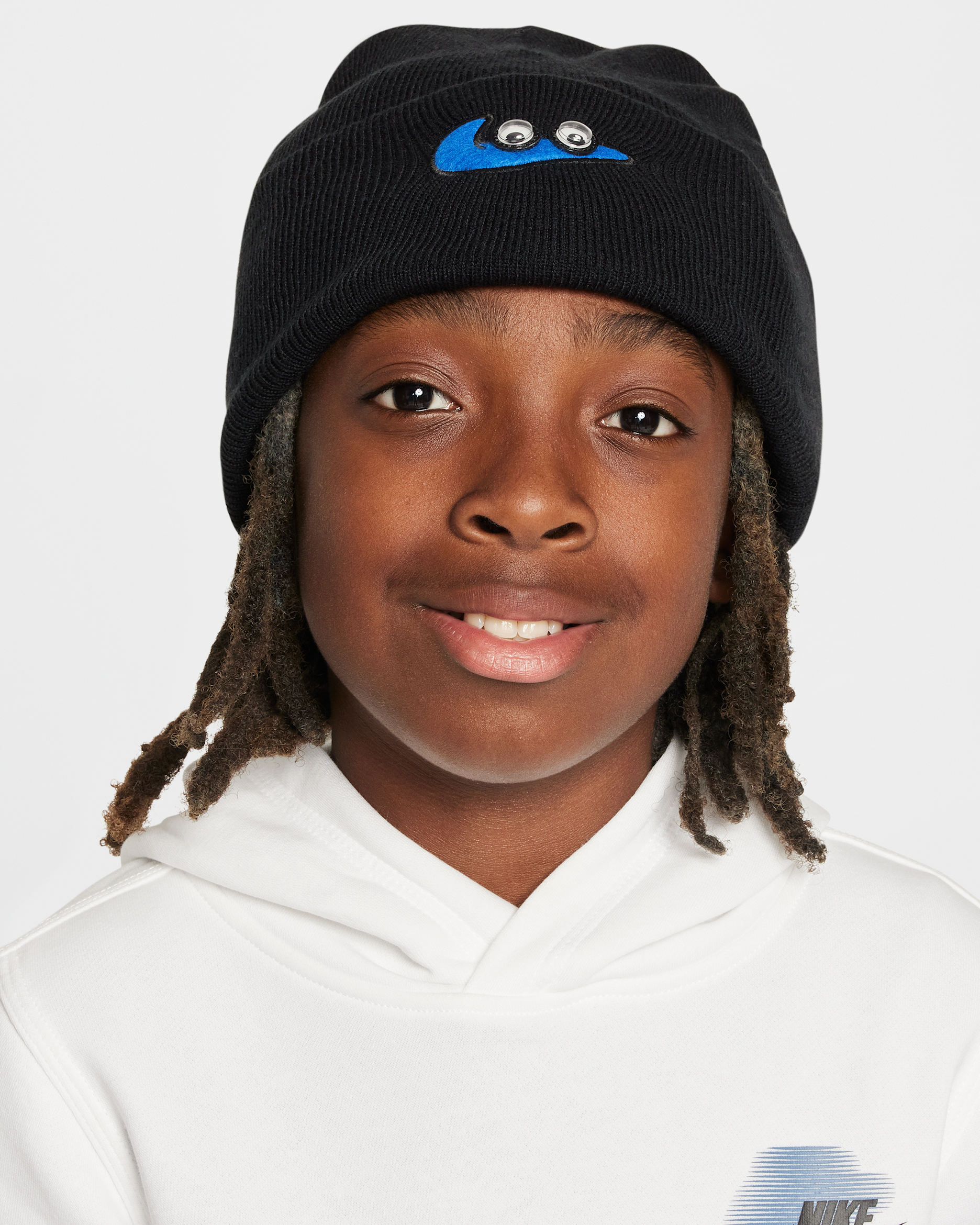 Nike Peak Older Kids' Beanie - Black/Photo Blue