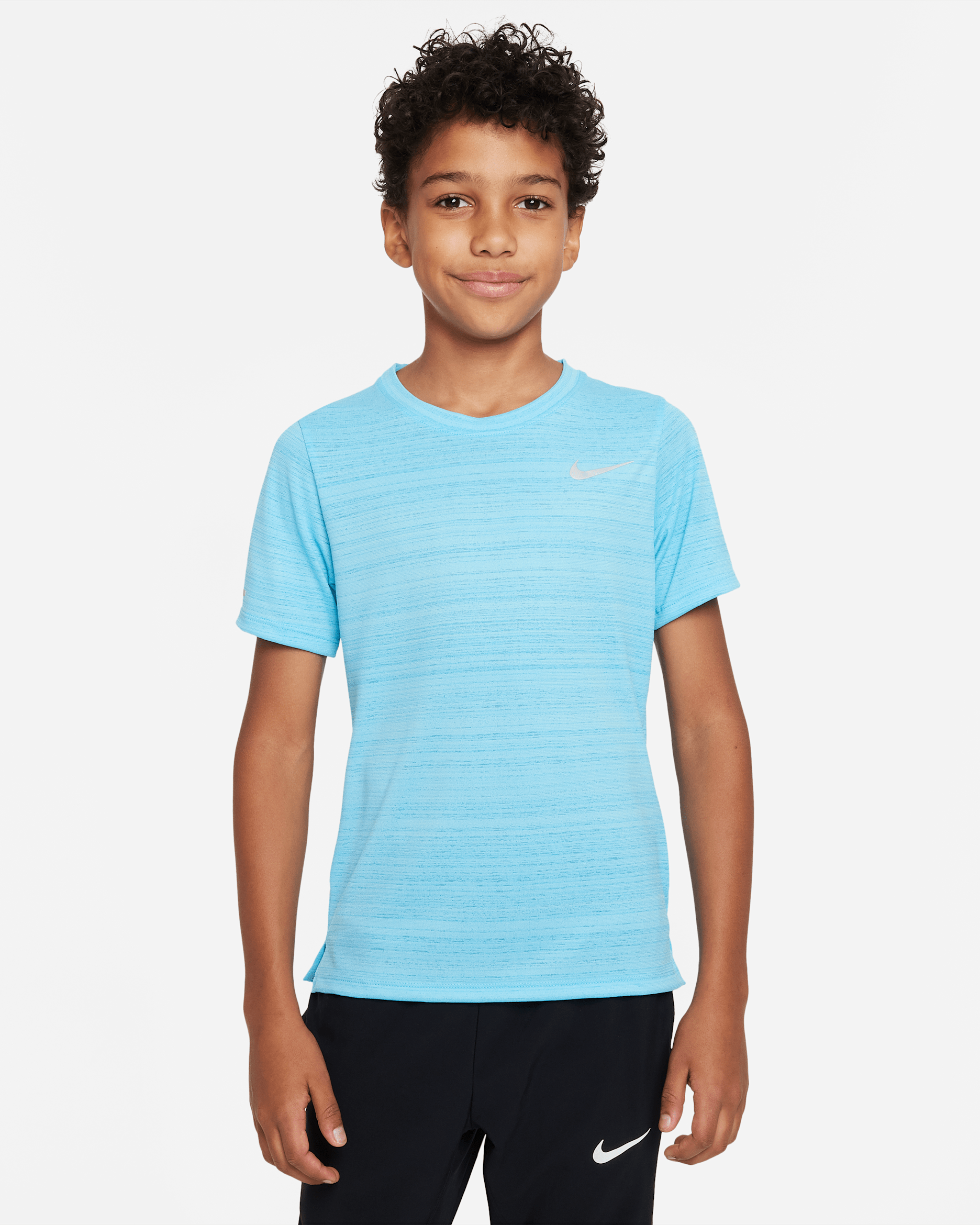 Nike Dri-FIT Miler Older Kids' (Boys') Training Top - Baltic Blue