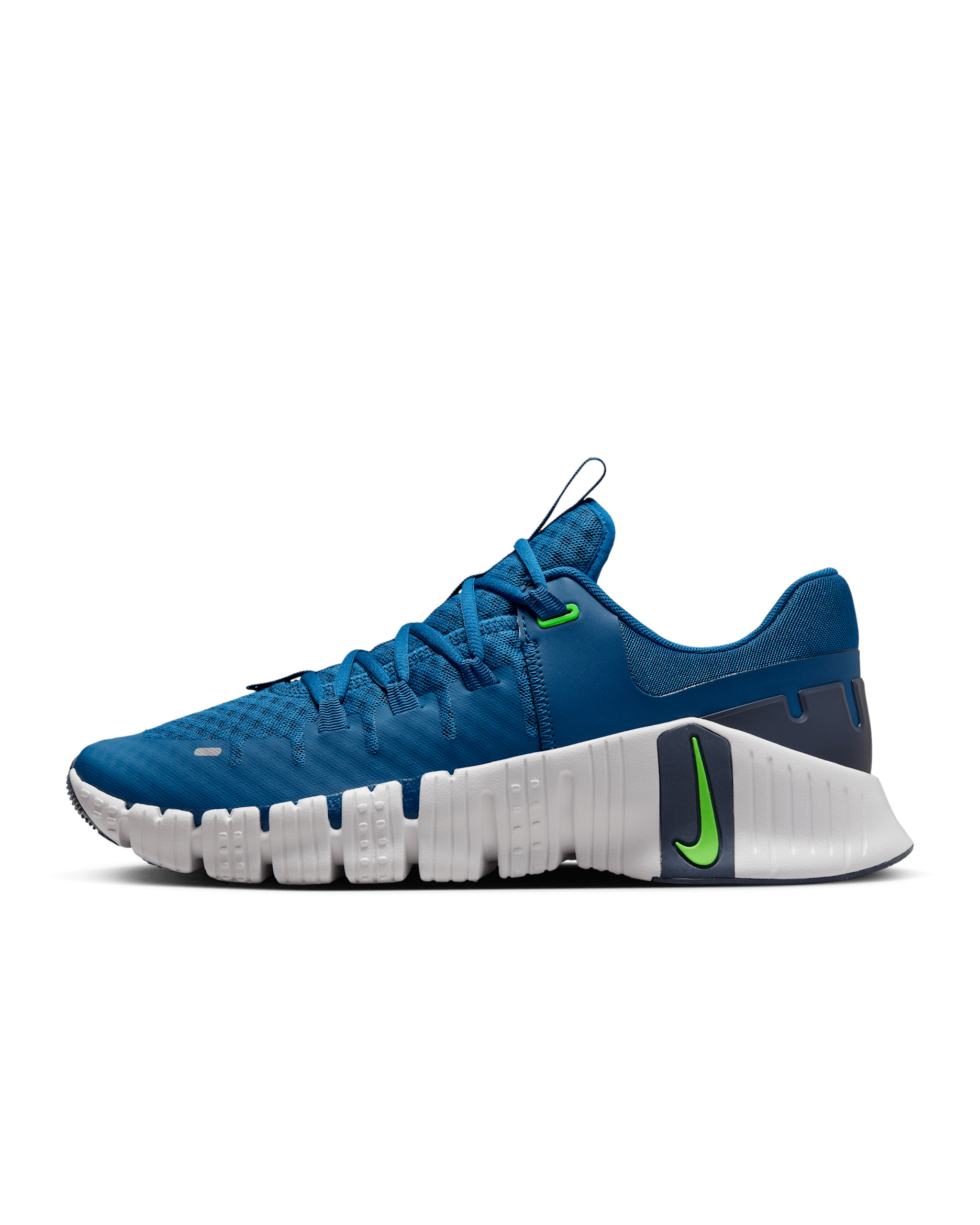 รองเท้าออกกำลังกายผู้ชาย Nike Free Metcon 5 - Court Blue/Thunder Blue/Platinum Tint/Green Strike