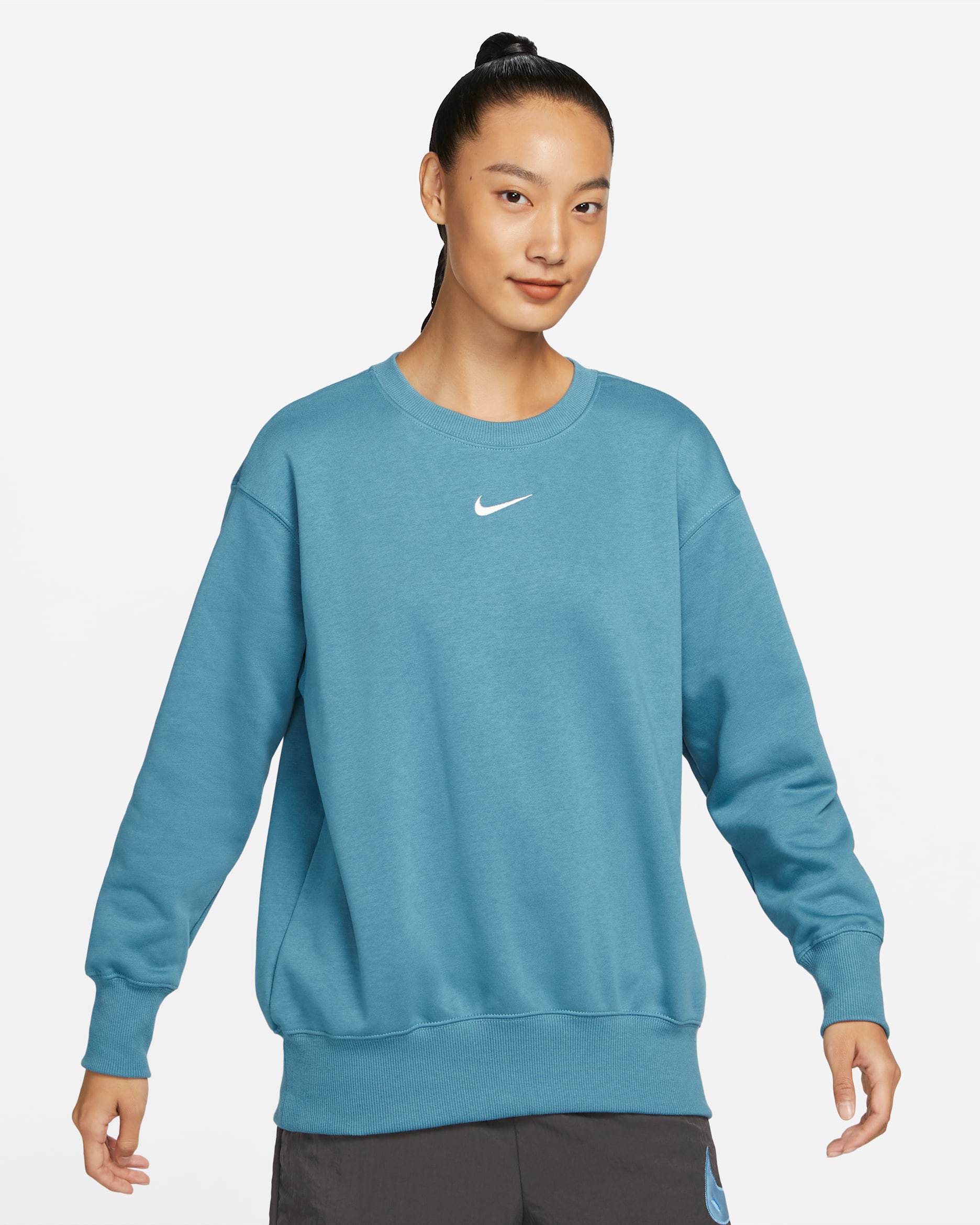 Nike Sportswear Phoenix Fleece Women's Oversized Crew-Neck Sweatshirt - Noise Aqua/Sail
