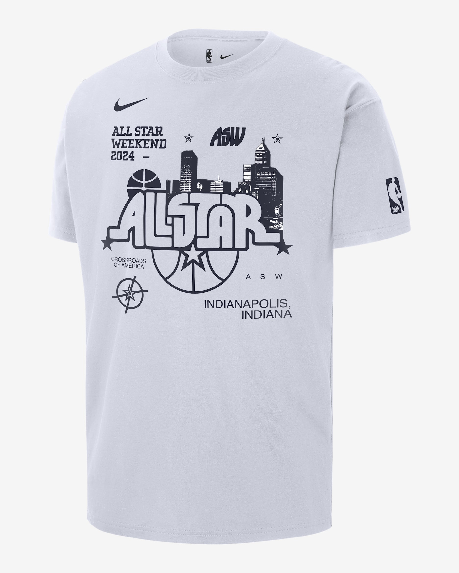 2024 All-Star Weekend Men's Nike NBA Max90 T-Shirt - White