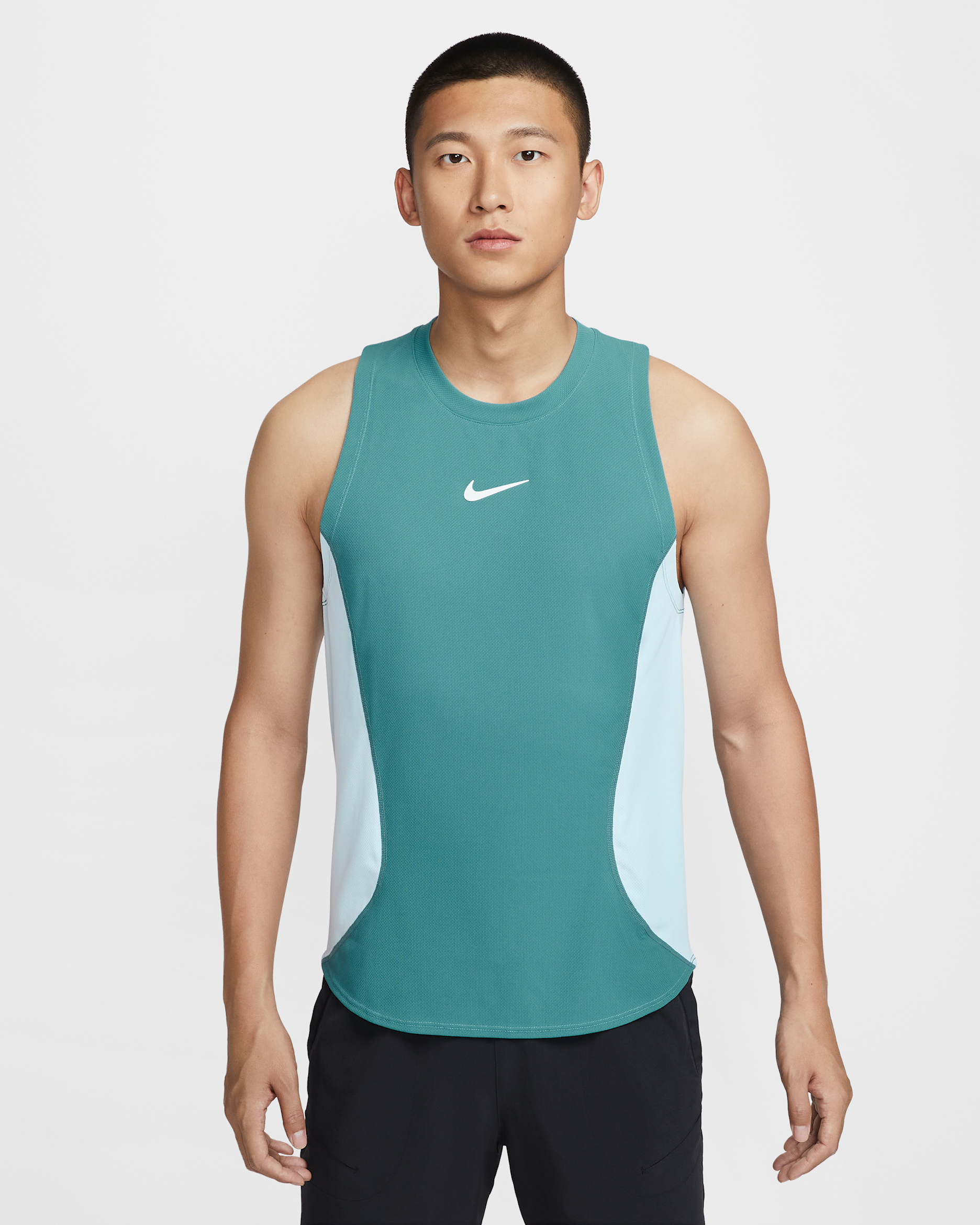 เสื้อกล้ามเทนนิสผู้ชาย Dri-FIT NikeCourt Slam - Mineral Teal/ขาว