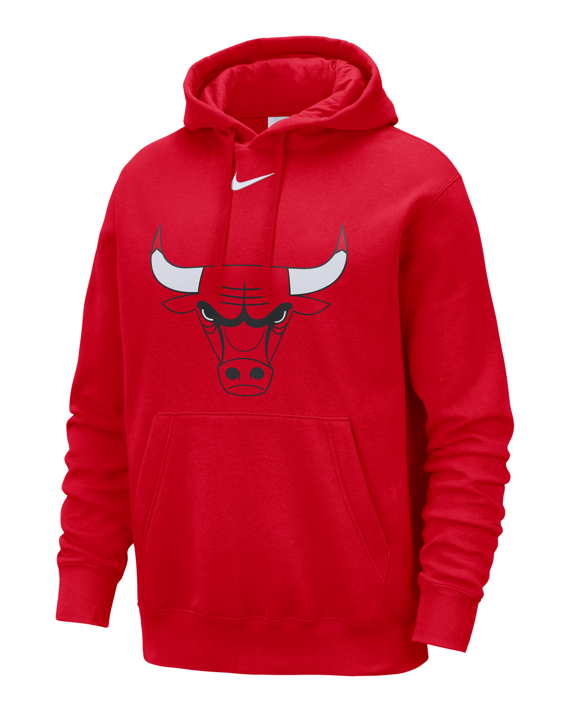 Chicago Bulls Club Men's Nike NBA Pullover Hoodie - University Red/White