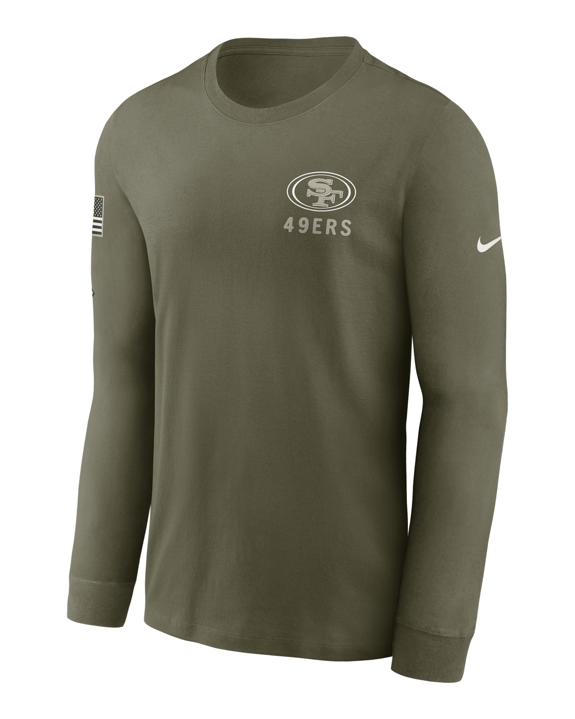San Francisco 49ers Salute to Service Men's Nike NFL Long-Sleeve T-Shirt - Olive
